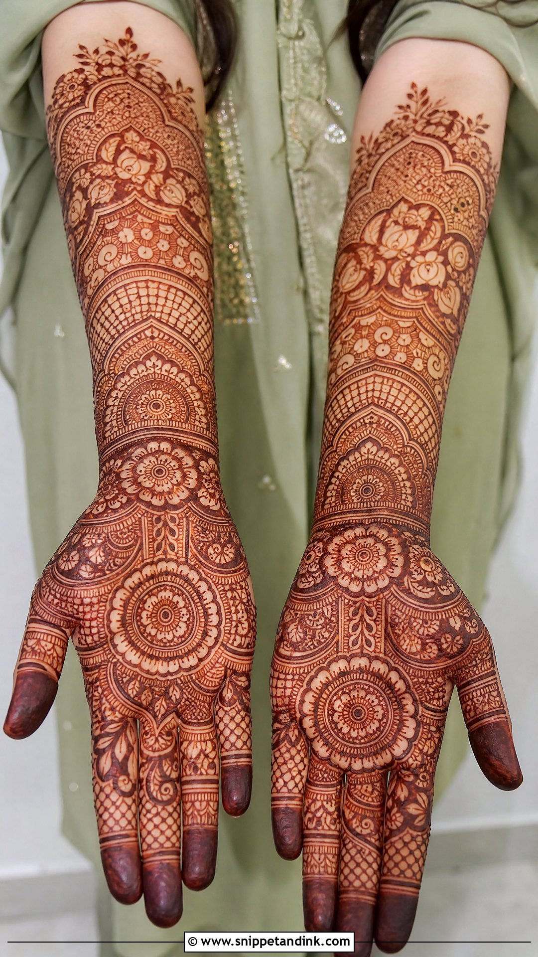 Full Hand Nikah Mehndi Design - Snippet and Ink - 25 Nikah Mehndi Designs