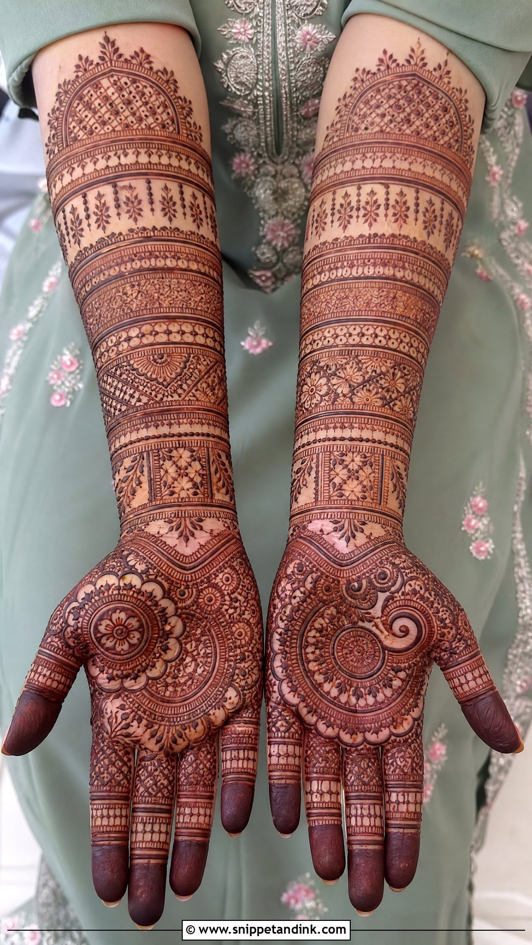 Full Hand Nikkah Mehndi Design - Snippet and Ink - 30 Nikkah Mehndi Designs