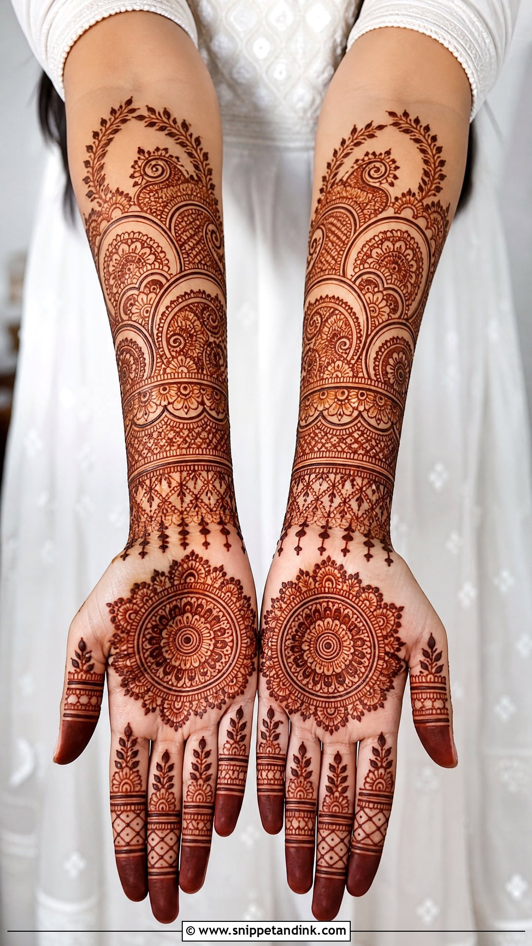 Full Hand Normal Mehndi Design - Snippet and Ink - 30 Normal Mehndi Design Ideas