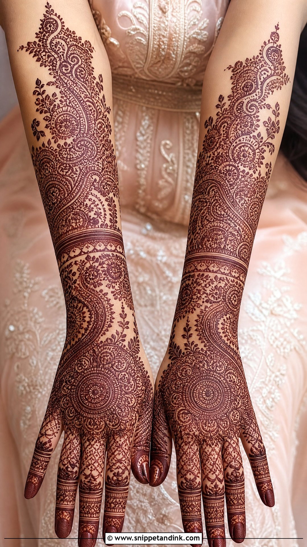 Full Hand Pakistani Bridal Mehndi Design 2024 - Snippet and Ink - 25 New Pakistani Bridal Mehndi Designs 2024