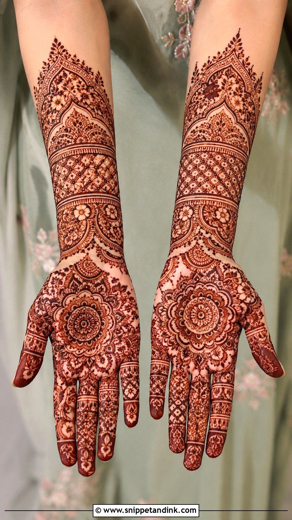 Full Hand Pakistani Mehndi Design - Snippet and Ink - 30 Full Mehndi Designs