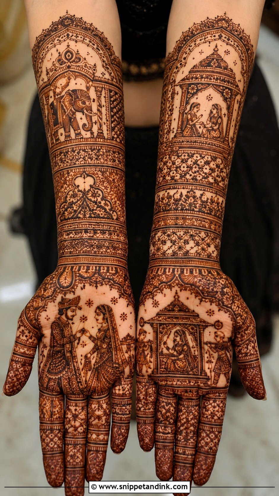 Full Hand Rajasthani Mehndi Design - Snippet and Ink - 35 Latest Full Hand Mehndi Designs