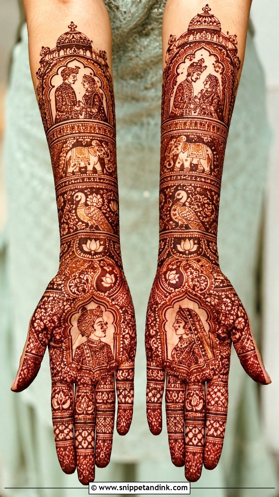Full Hand Rajasthani Mehndi Design - Snippet and Ink - 30 Full Mehndi Designs