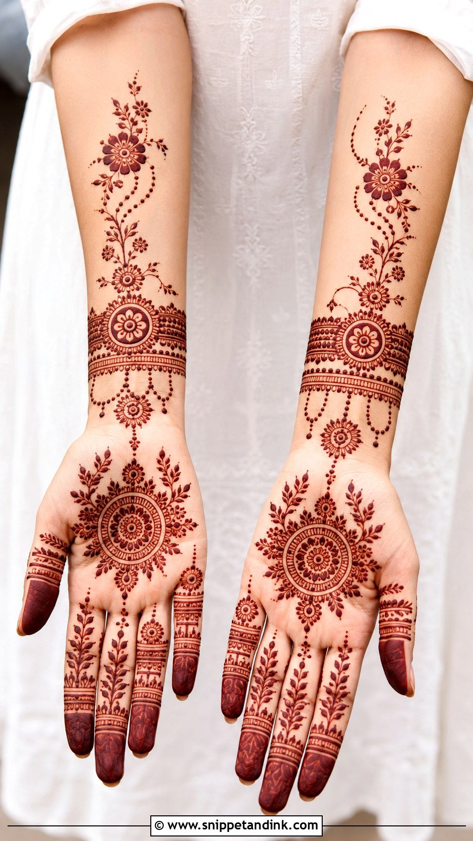 Full Hand Rakhi Mehndi Design - Snippet and Ink - 35 Latest Full Hand Mehndi Designs