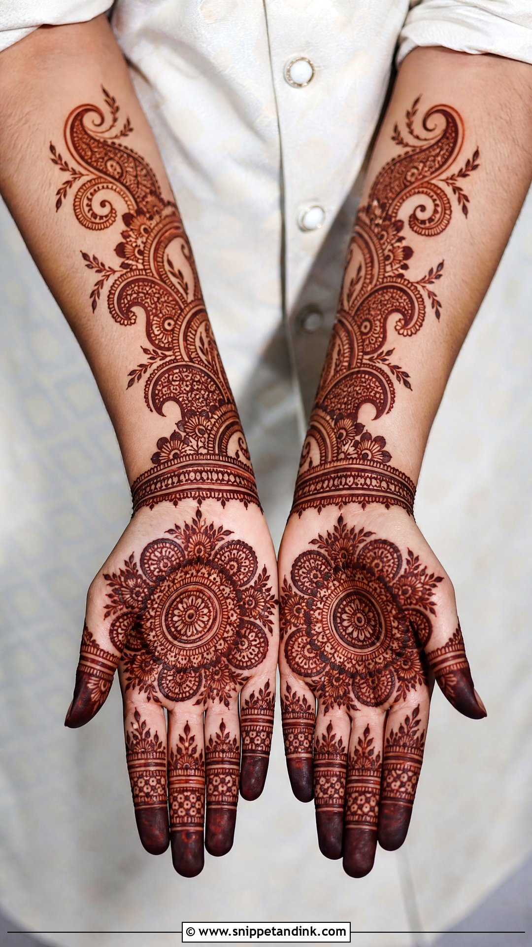 Full Hand Simple Groom Mehndi Design - Snippet and Ink - 25 Simple Groom Mehndi Design for Men Ideas