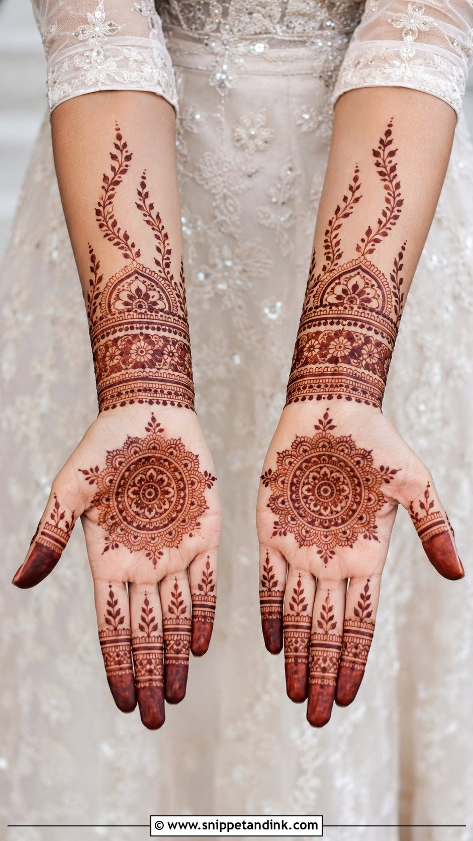 Full Hand Simple Mehndi Design - Snippet and Ink - 30 Full Mehndi Designs
