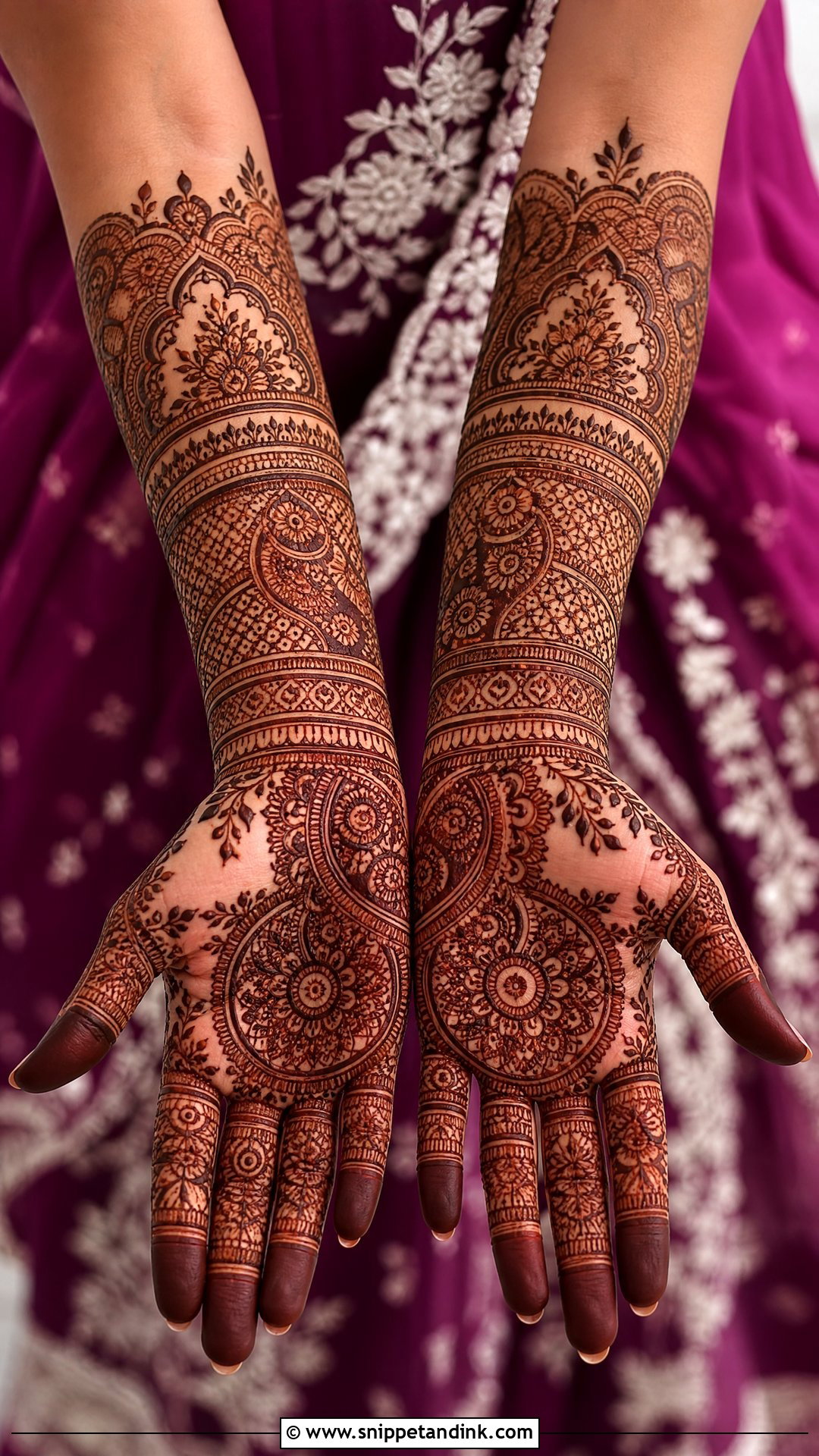 Full Hand Sister Wedding Mehndi Design - Snippet and Ink - 20 Sister Wedding Mehndi Designs
