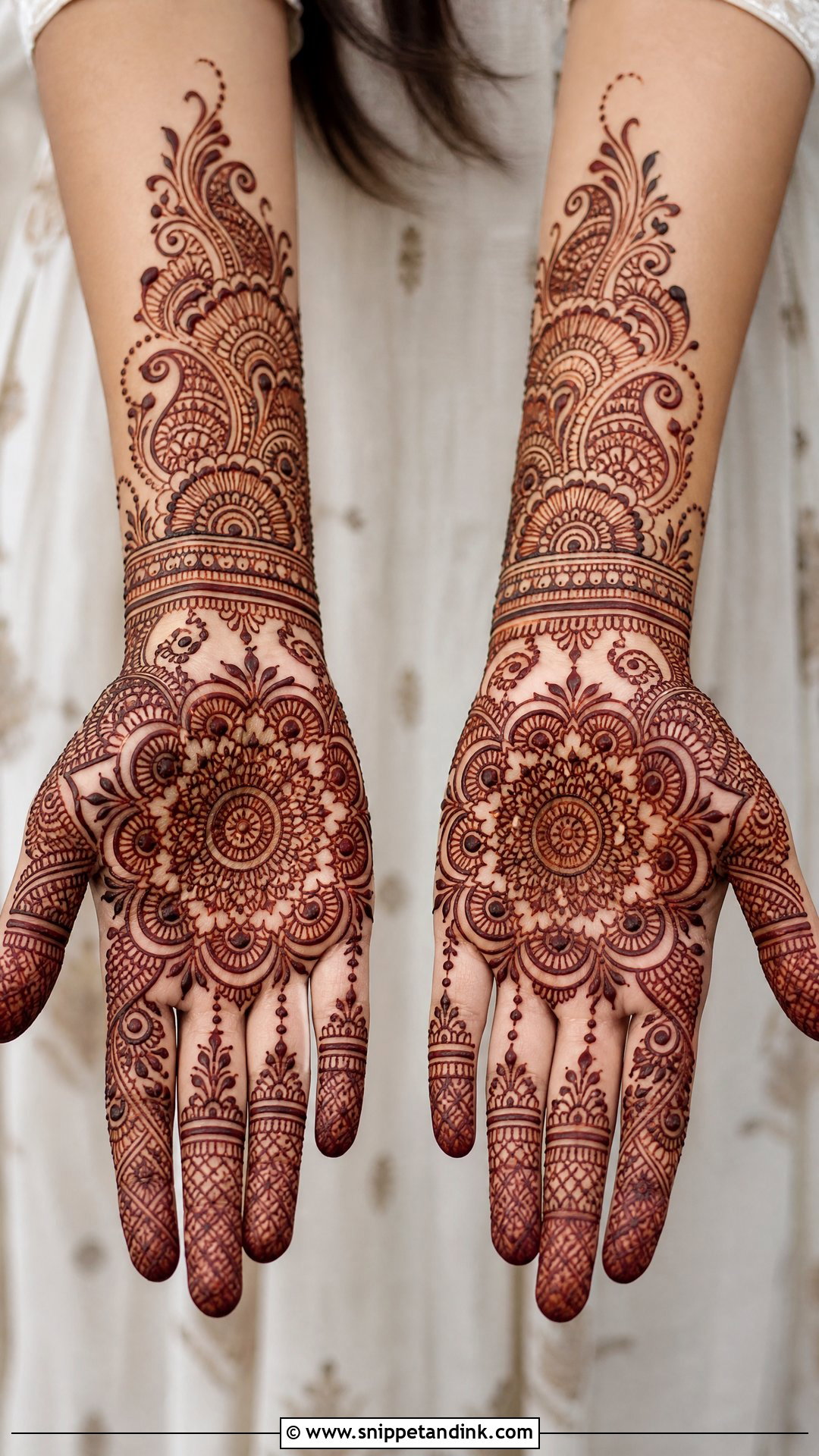 Full Hand Tattoo Mehndi Design - Snippet and Ink - 30 Unique Tattoo Mehndi Designs