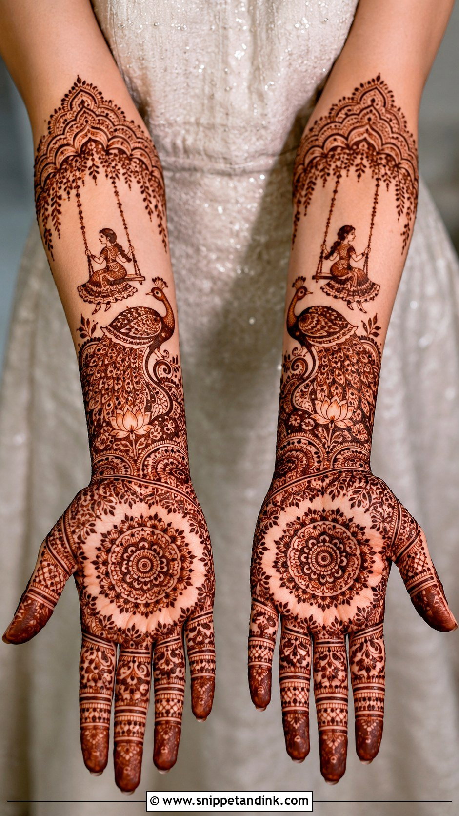Full Hand Teej Mehndi Design - Snippet and Ink - 35 Latest Full Hand Mehndi Designs