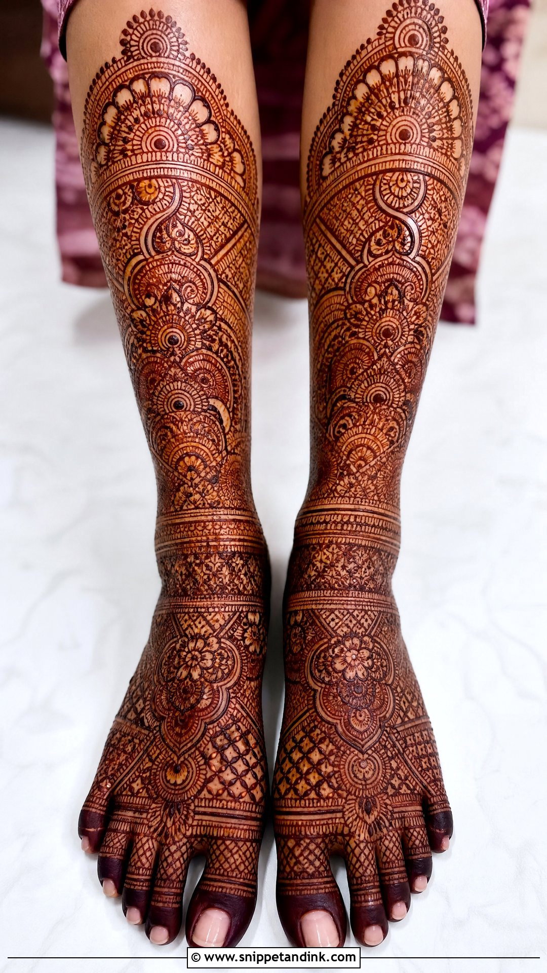 Full Leg Bridal Mehndi Design - Snippet and Ink - 20 Bridal Mehndi Designs Feet Brides