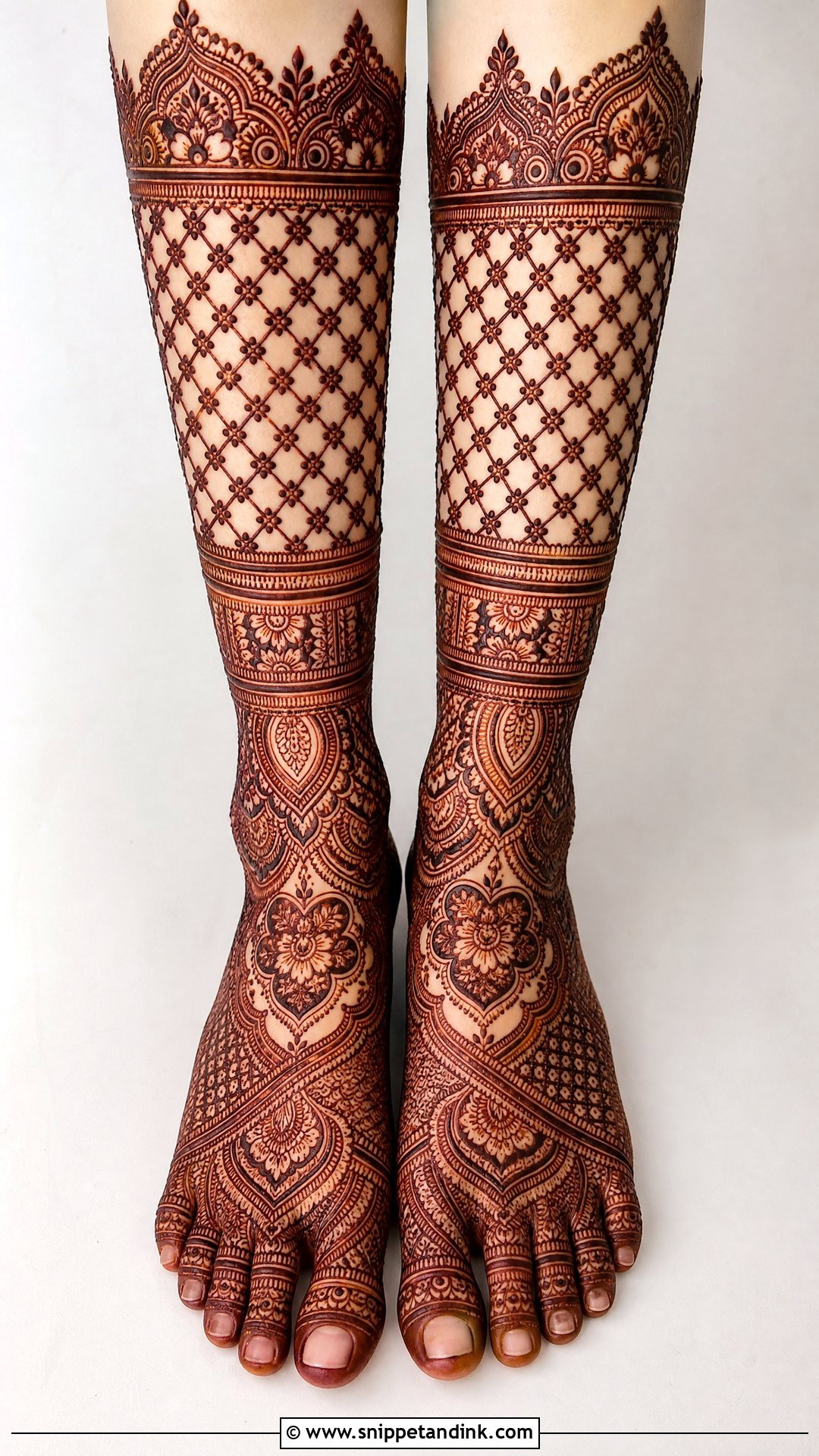 Full Leg Bridal Mehndi With Jaali - Snippet and Ink - 20 Bridal Full Legs Mehndi Design Ideas