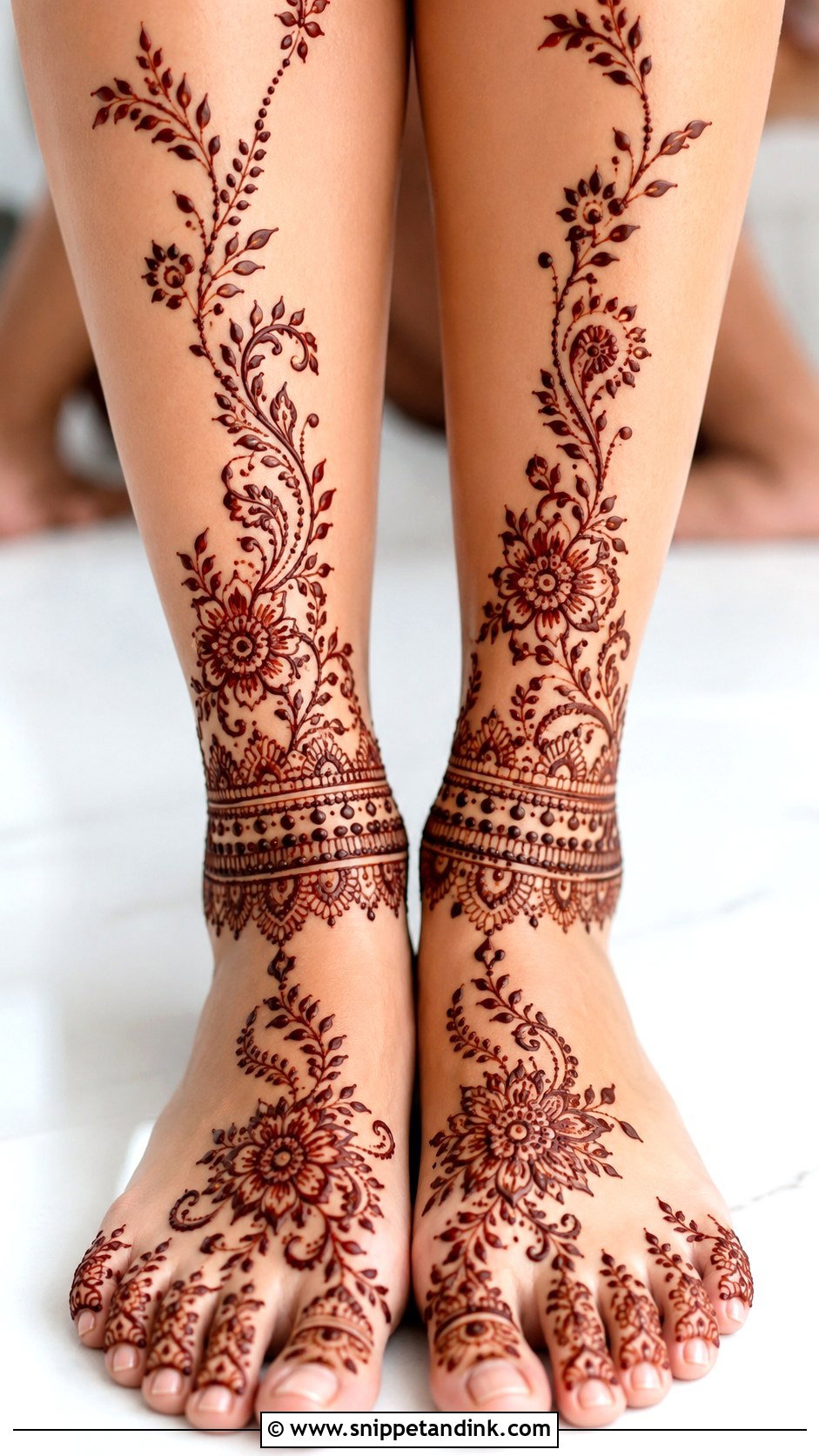 Full Leg Mehndi Design Simple - Snippet and Ink - 35 Simple Easy Leg Mehndi Designs