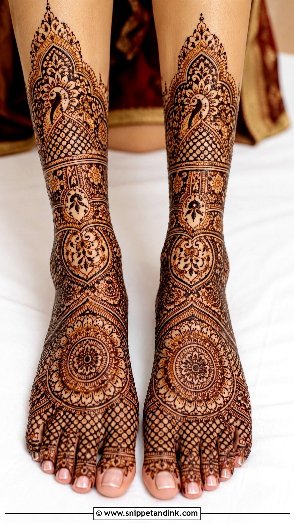 Full Leg Mehndi Design - Snippet and Ink - 35 Legs Mehndi Design Ideas