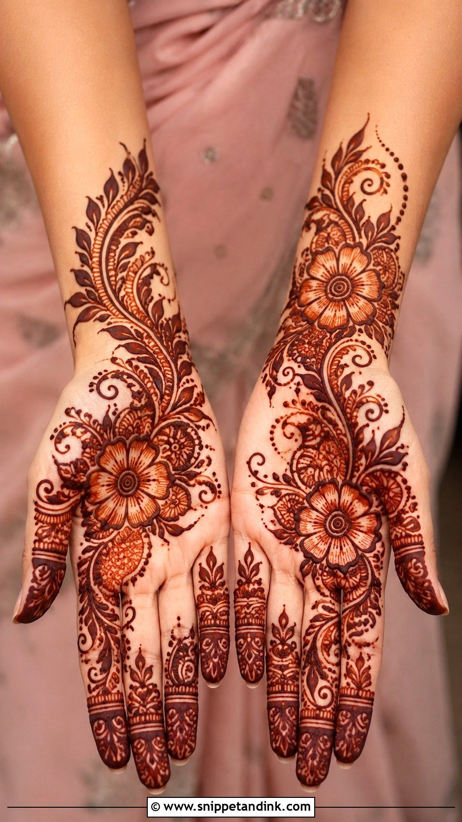 Full Palm Arabic Front Hand Mehndi Design - Snippet and Ink - 35 Arabic Front Hand Mehndi Designs