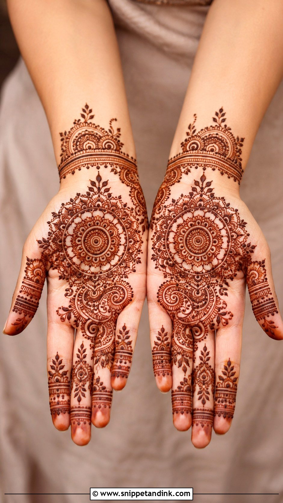 Full Palm Half Hand Mehndi Design - Snippet and Ink - 35 Half Hand Mehndi Design Ideas