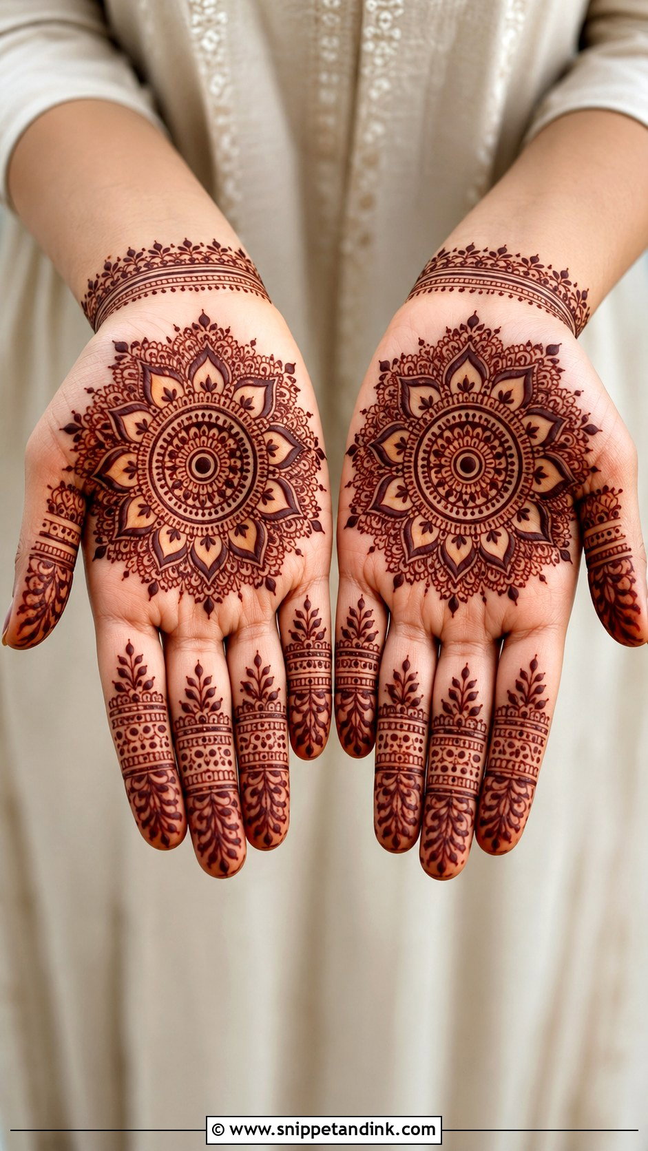 Full Palm Mandala Mehndi Design - Snippet and Ink - 30 Full Palm Mehndi Design Ideas