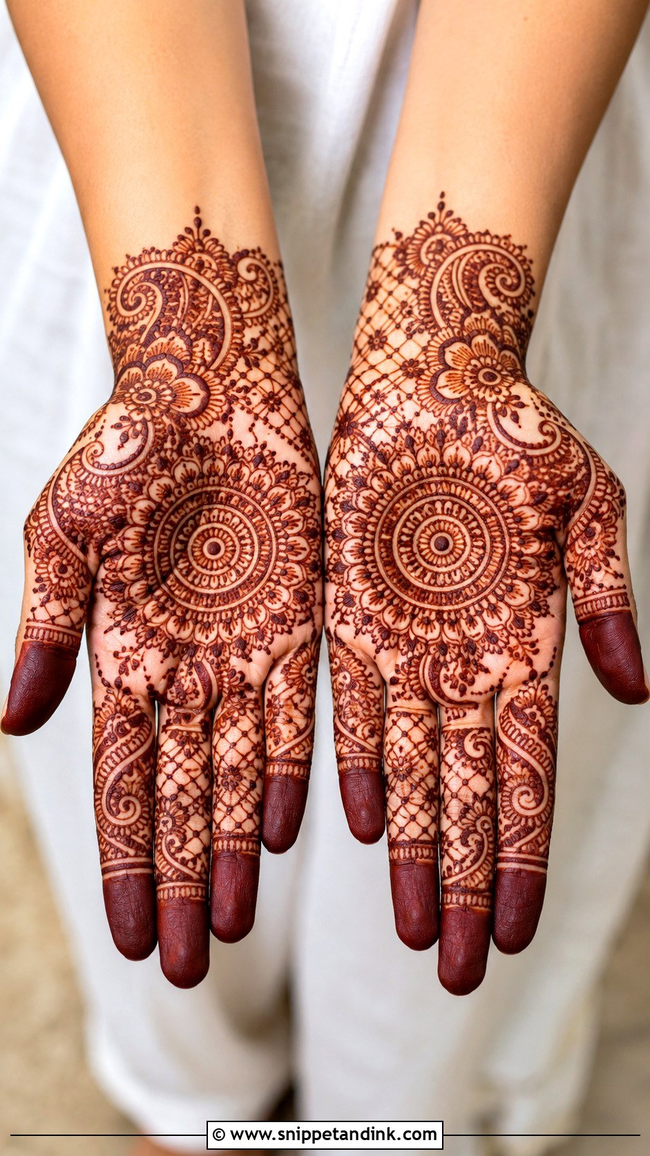 Full Palm Mehndi Design - Snippet and Ink - 35 Beautiful Mehndi Design Ideas