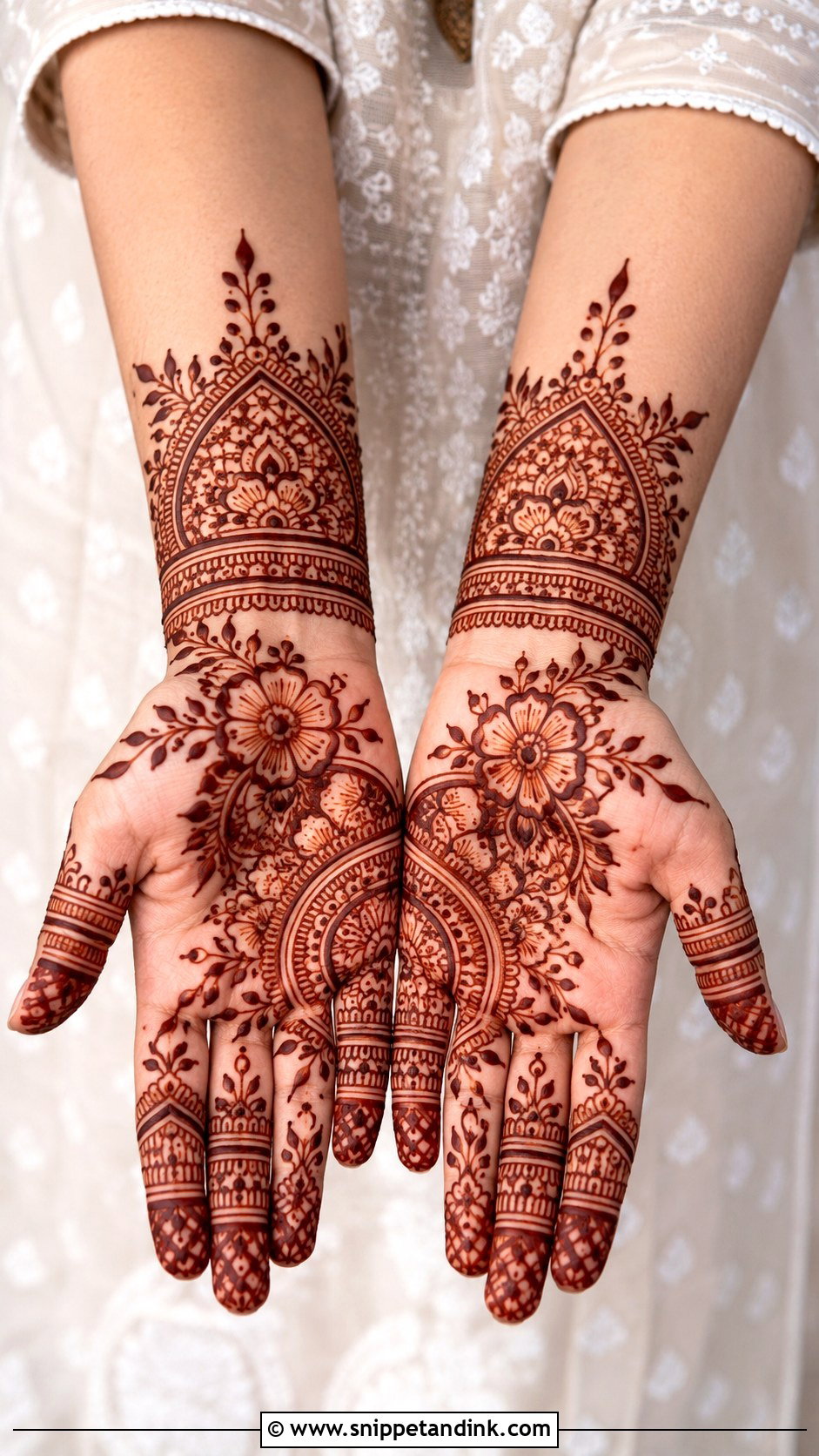 Full Palm Modern Mehndi Design - Snippet and Ink - 30 Full Palm Mehndi Design Ideas