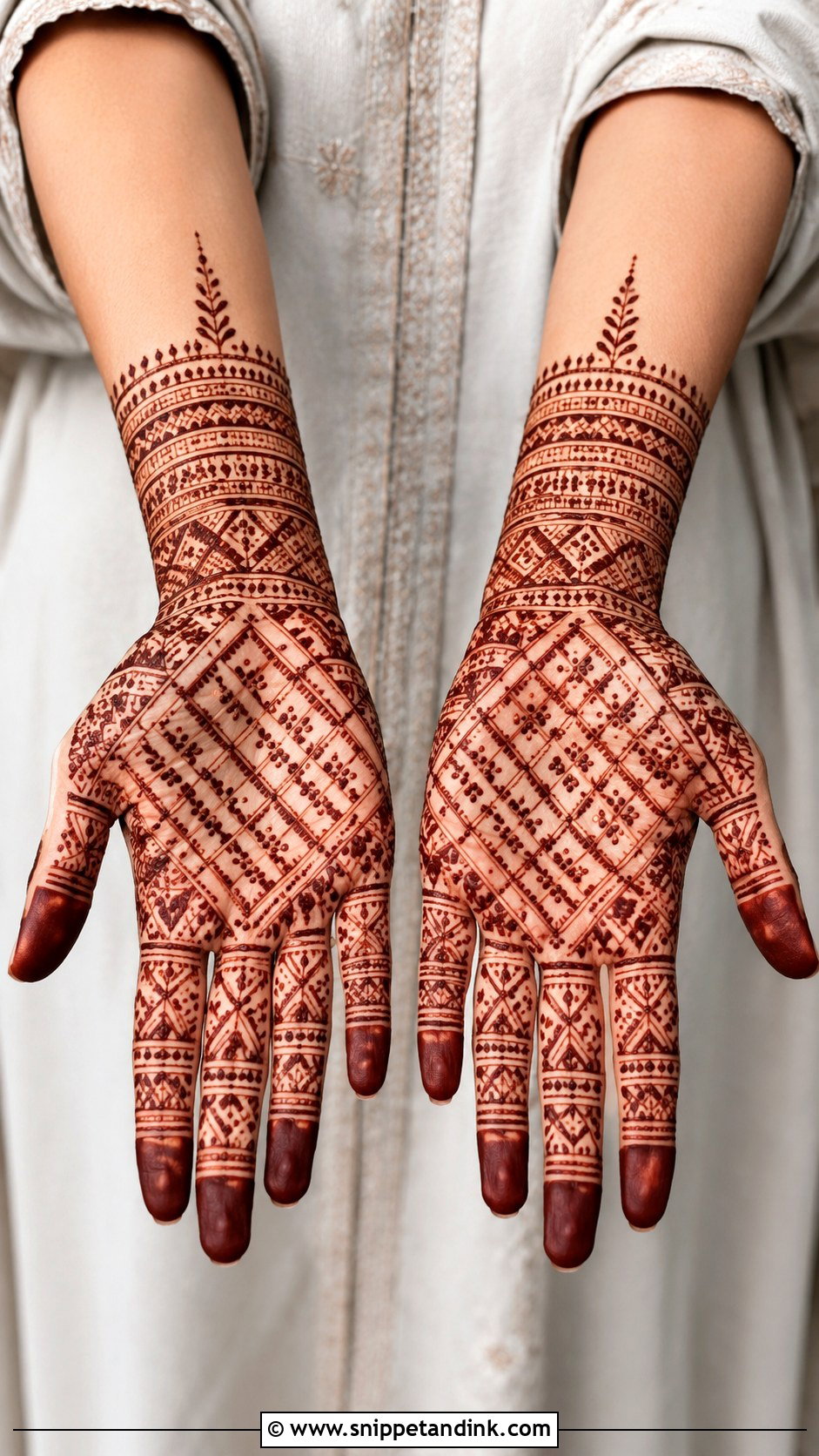Full Palm Moroccan Mehndi Design - Snippet and Ink - 30 Full Palm Mehndi Design Ideas