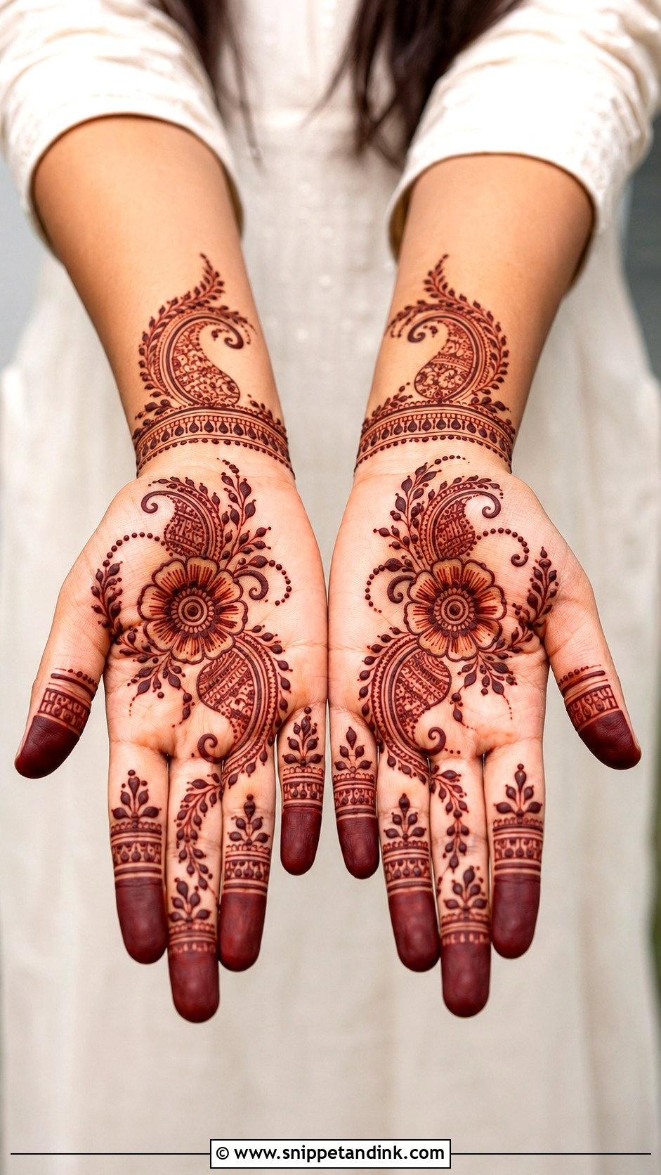 Full Palm Simple Mehndi Design - Snippet and Ink - 30 Full Palm Mehndi Design Ideas