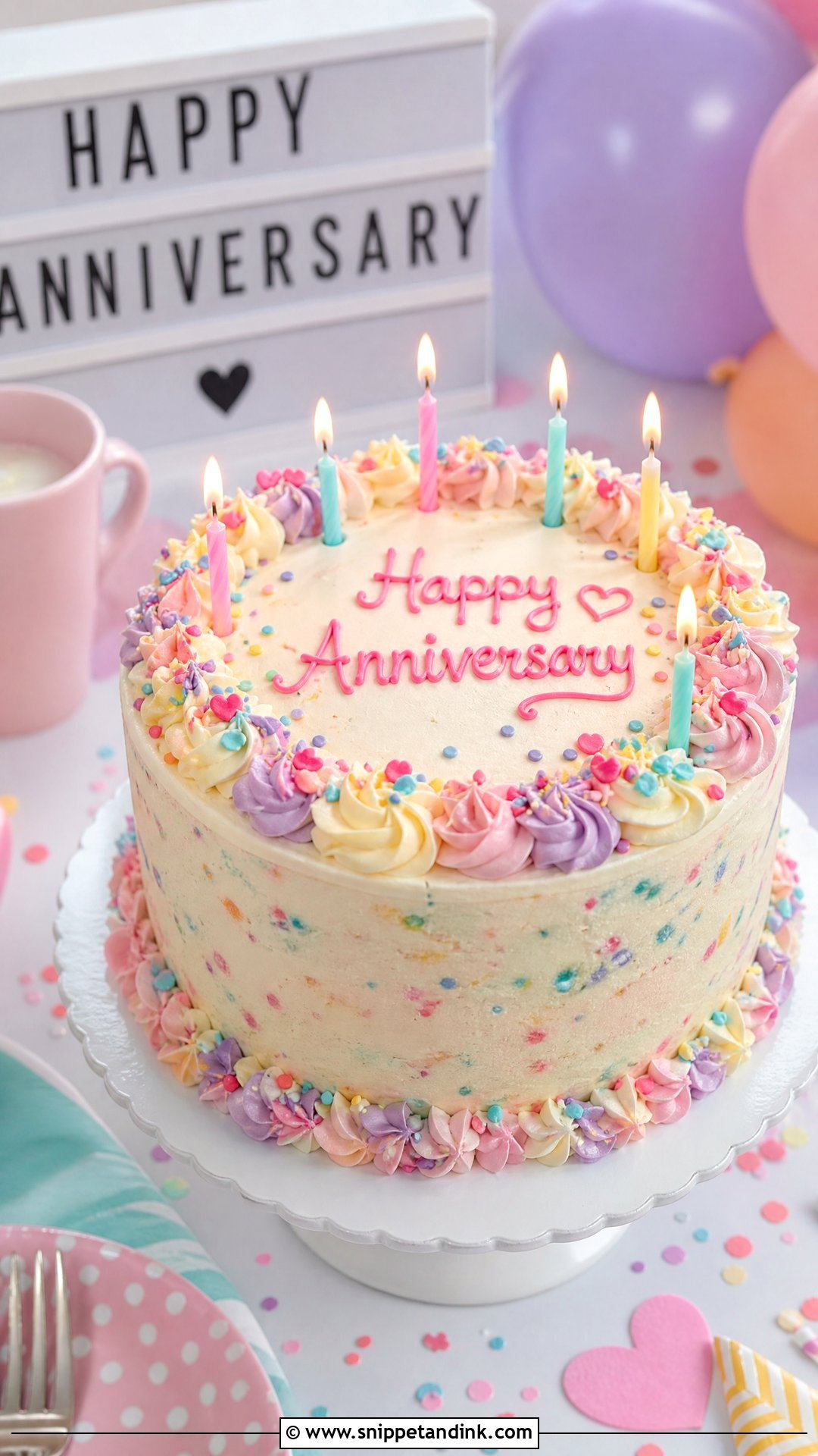 Funfetti Anniversary Cake - Snippet and Ink - 30 Cute Anniversary Cake Ideas