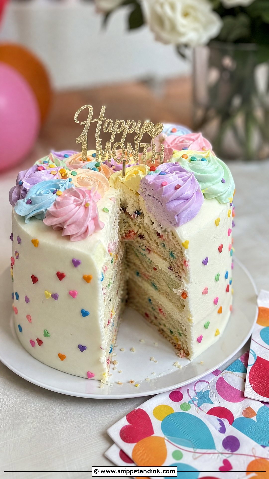 Funfetti Anniversary Cake - Snippet and Ink - 25 1 Month Anniversary Cake Ideas
