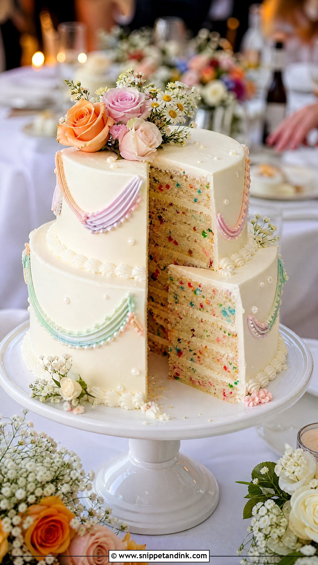 Funfetti Wedding Cake - Snippet and Ink - 20 Wedding Cake Flavors