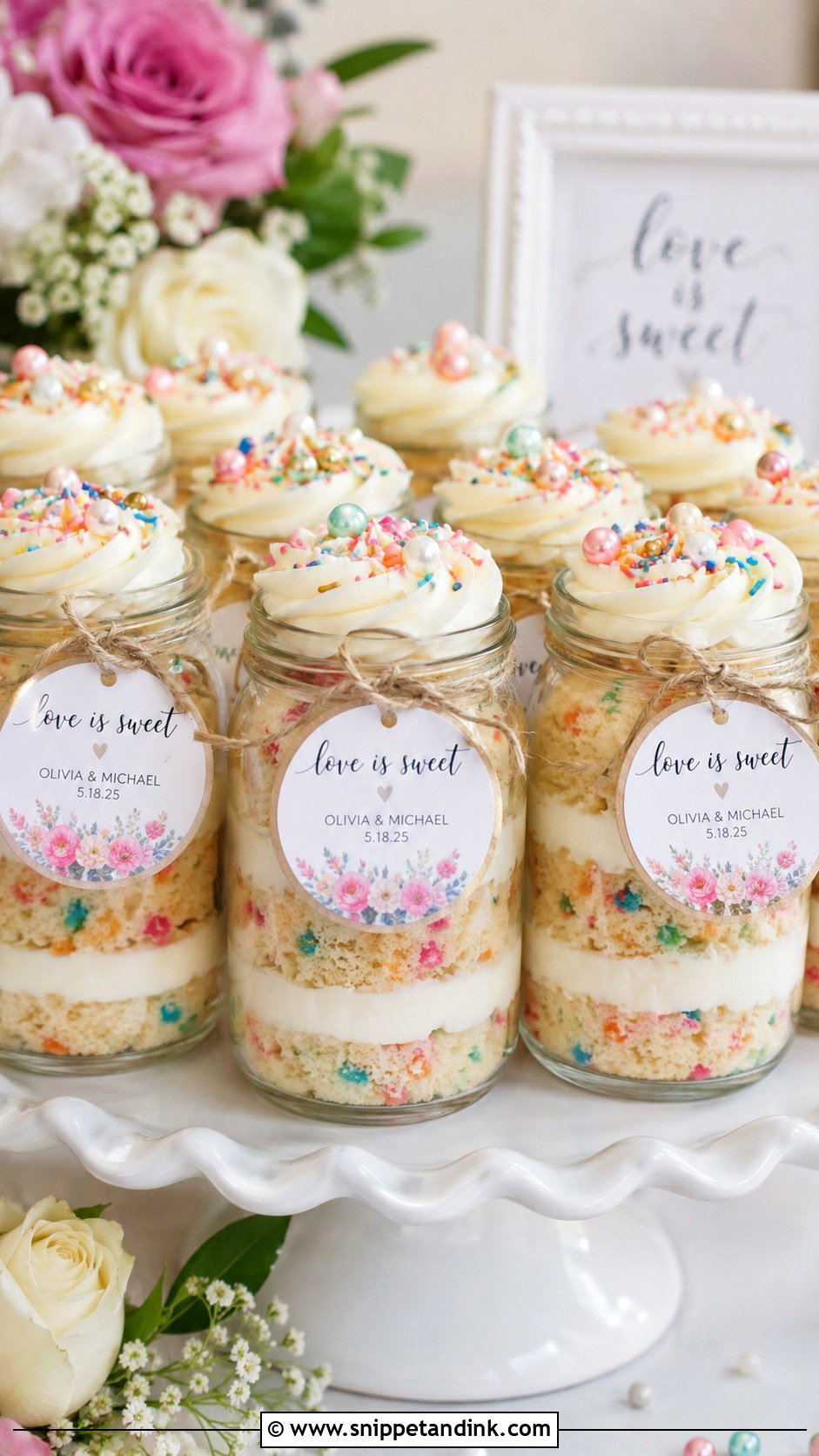 Funfetti Wedding Cake Jars - Snippet and Ink - 30 Wedding Cake Jars