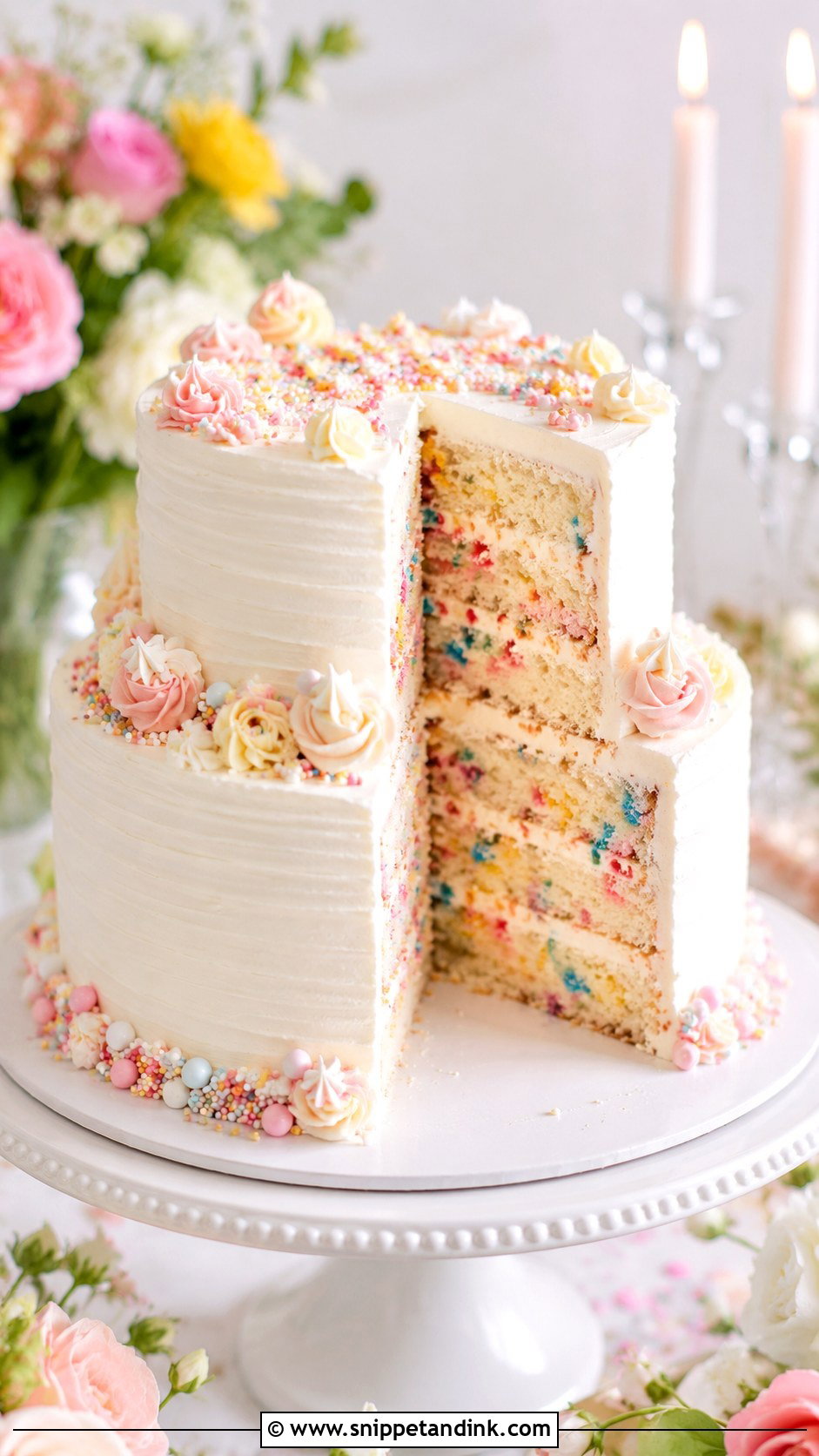 Funfetti Wedding Cake - Snippet and Ink - 20 Popular Cake Flavors for Wedding