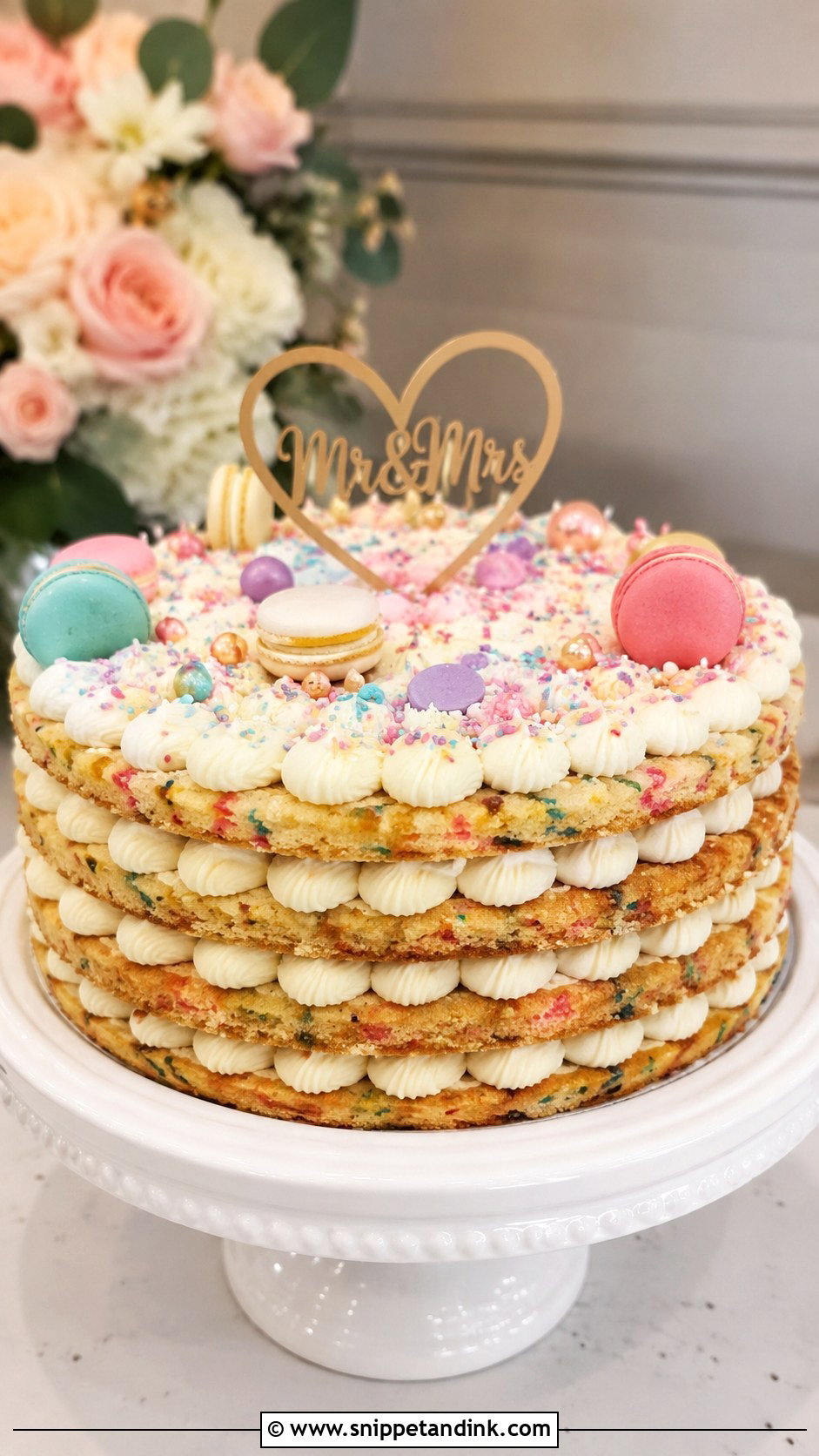 Funfetti Wedding Layered Cookie Cake - Snippet and Ink - 30 Wedding Layered Cookie Cake Ideas