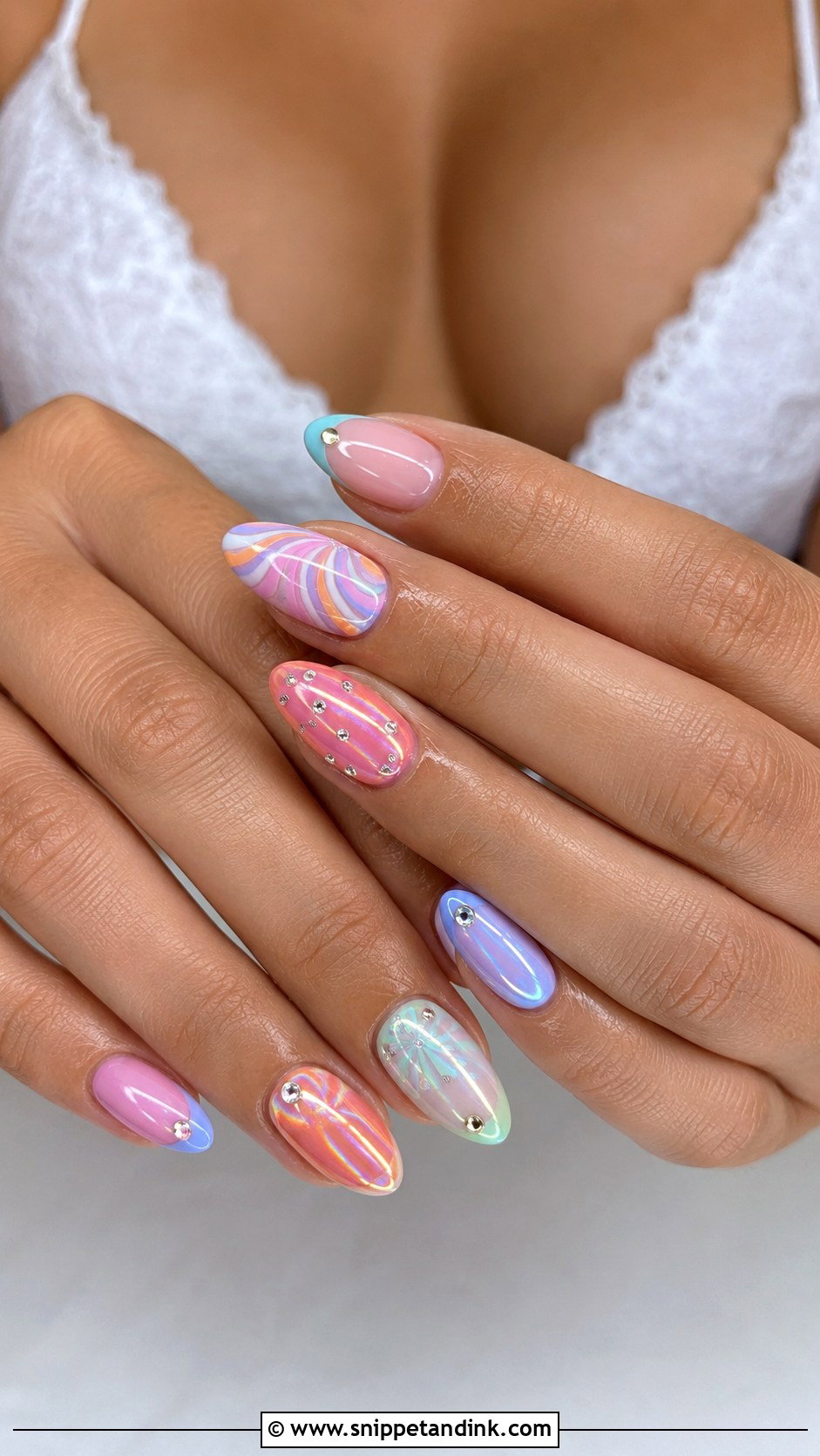 Funky Bridal Colorful Nails - Snippet and Ink - 20 Funky Bridal Nails