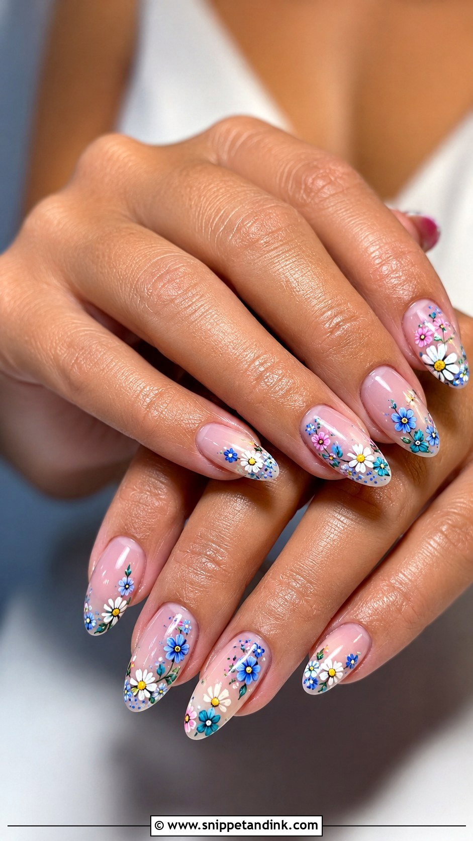 Funky Bridal Floral Nails - Snippet and Ink - 20 Funky Bridal Nails
