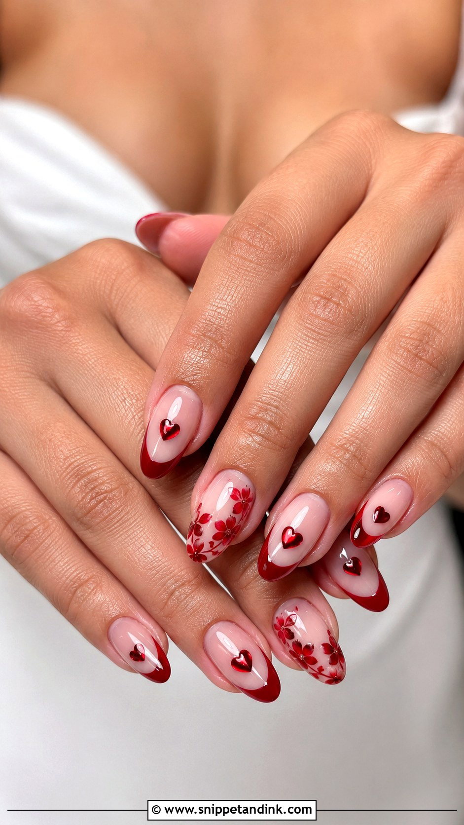 Funky Bridal Red Nails - Snippet and Ink - 20 Funky Bridal Nails