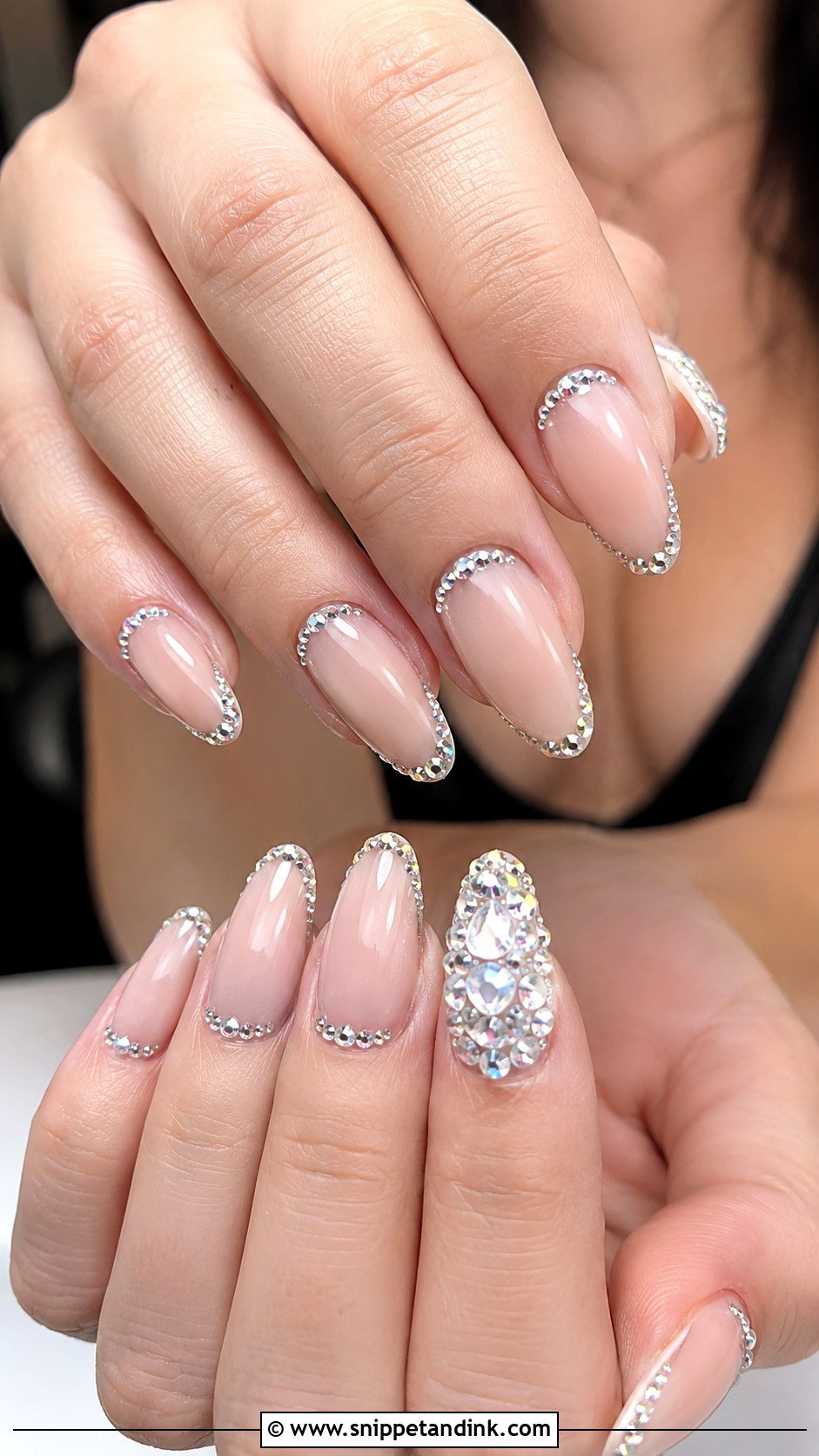 Funky Bridal Rhinestone Nails - Snippet and Ink - 20 Funky Bridal Nails