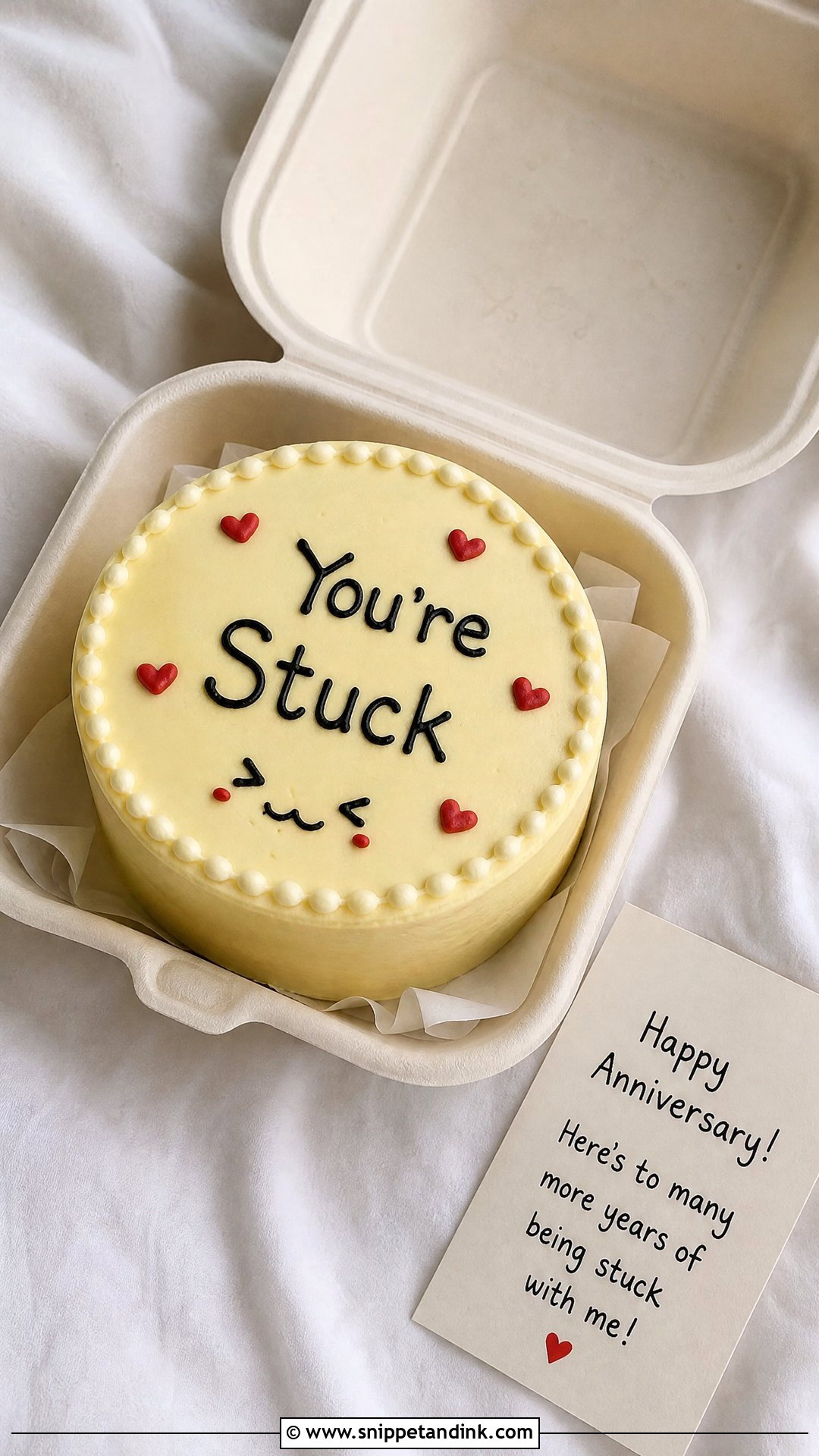 Funny Anniversary Bento Cake - Snippet and Ink - 30 Anniversary Bento Cake Ideas