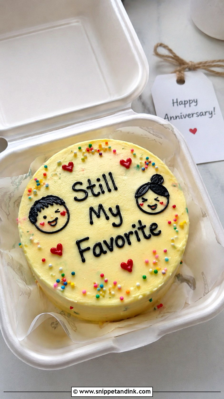 Funny Anniversary Bento Cake - Snippet and Ink - 20 Anniversary Bento Cake Ideas
