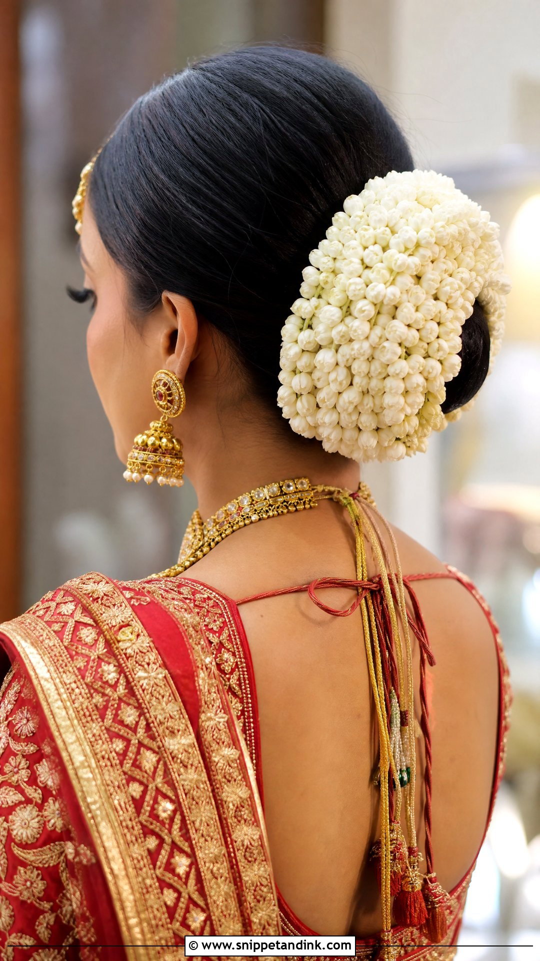 Gajra Adorned Bridal Juda - Snippet and Ink - 20 Jura Hairstyle for Wedding Ideas