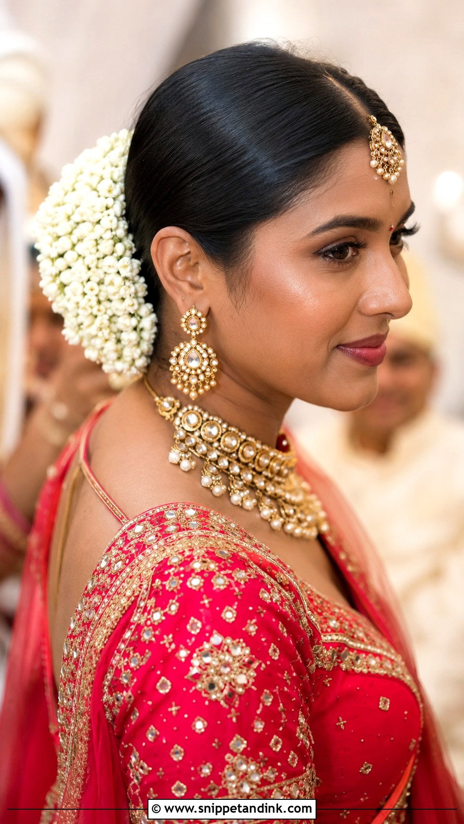 Gajra Bun For Chaniya Choli Wedding - Snippet and Ink - 15 Hairstyle for Chaniya Choli Wedding Ideas