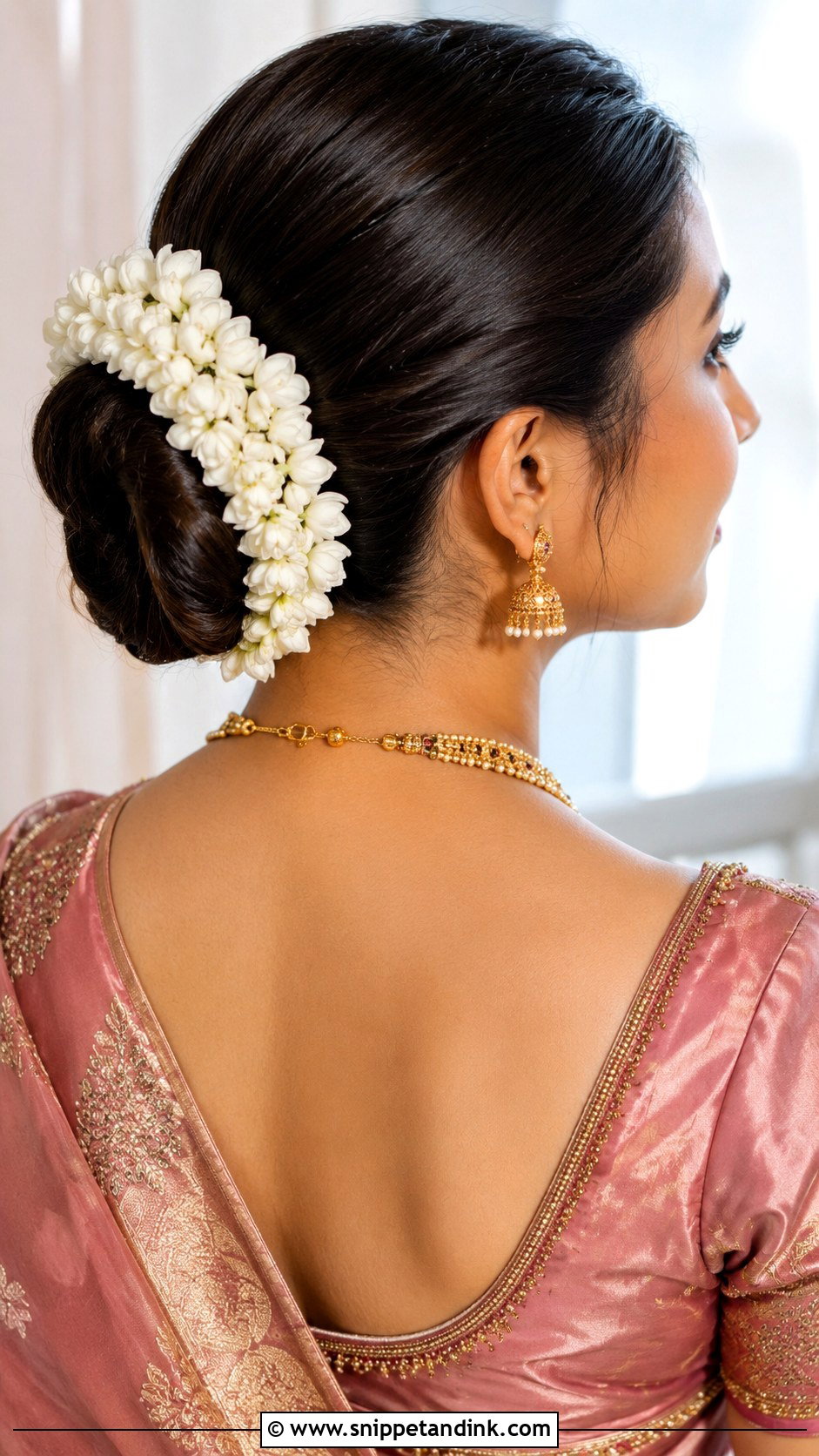 Gajra Bun for Marriage Function - Snippet and Ink - 25 Hair Styles for Marriage Function