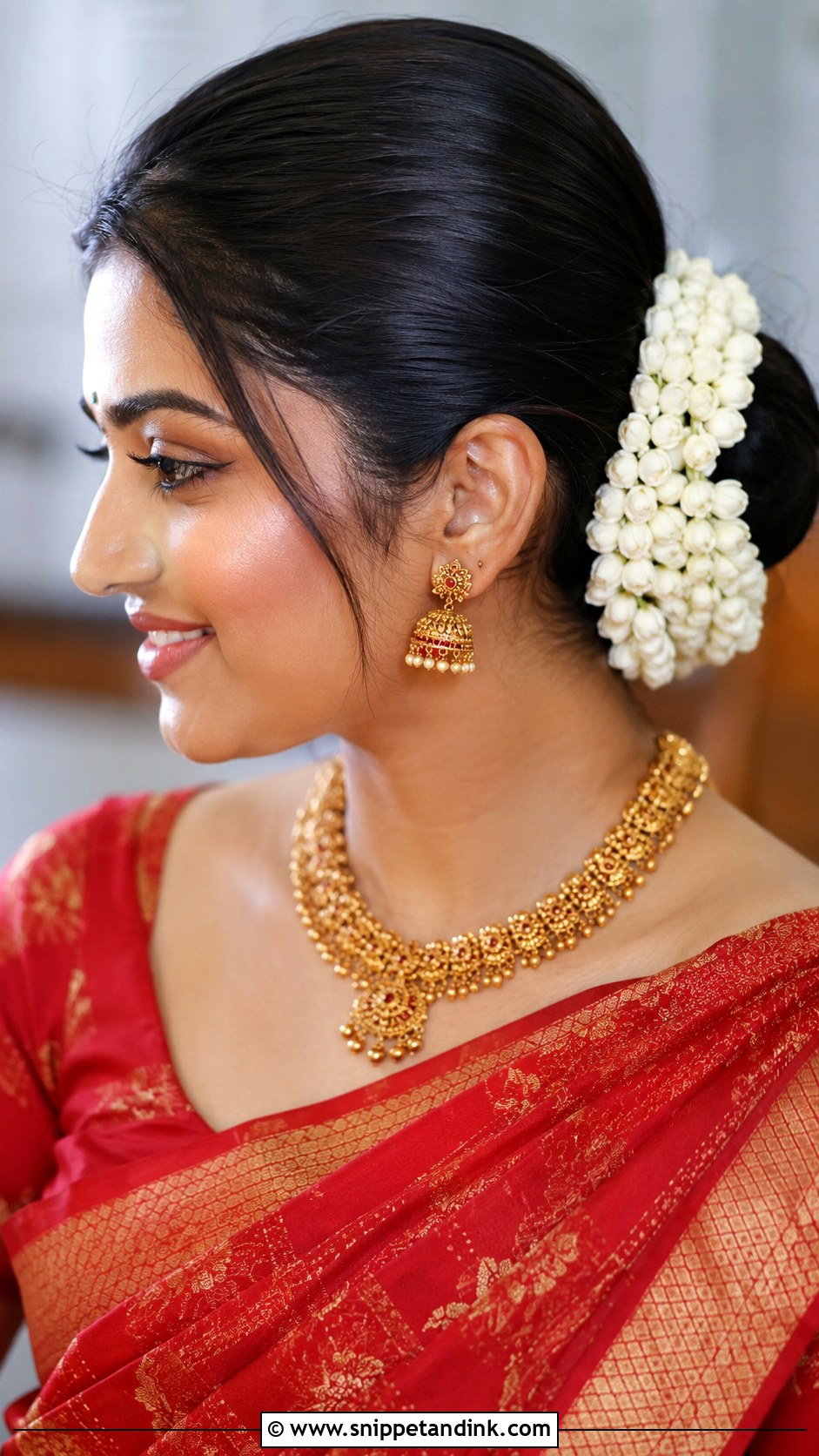 Gajra Floral Bun - Snippet and Ink - 25 Shaadi Hairstyles