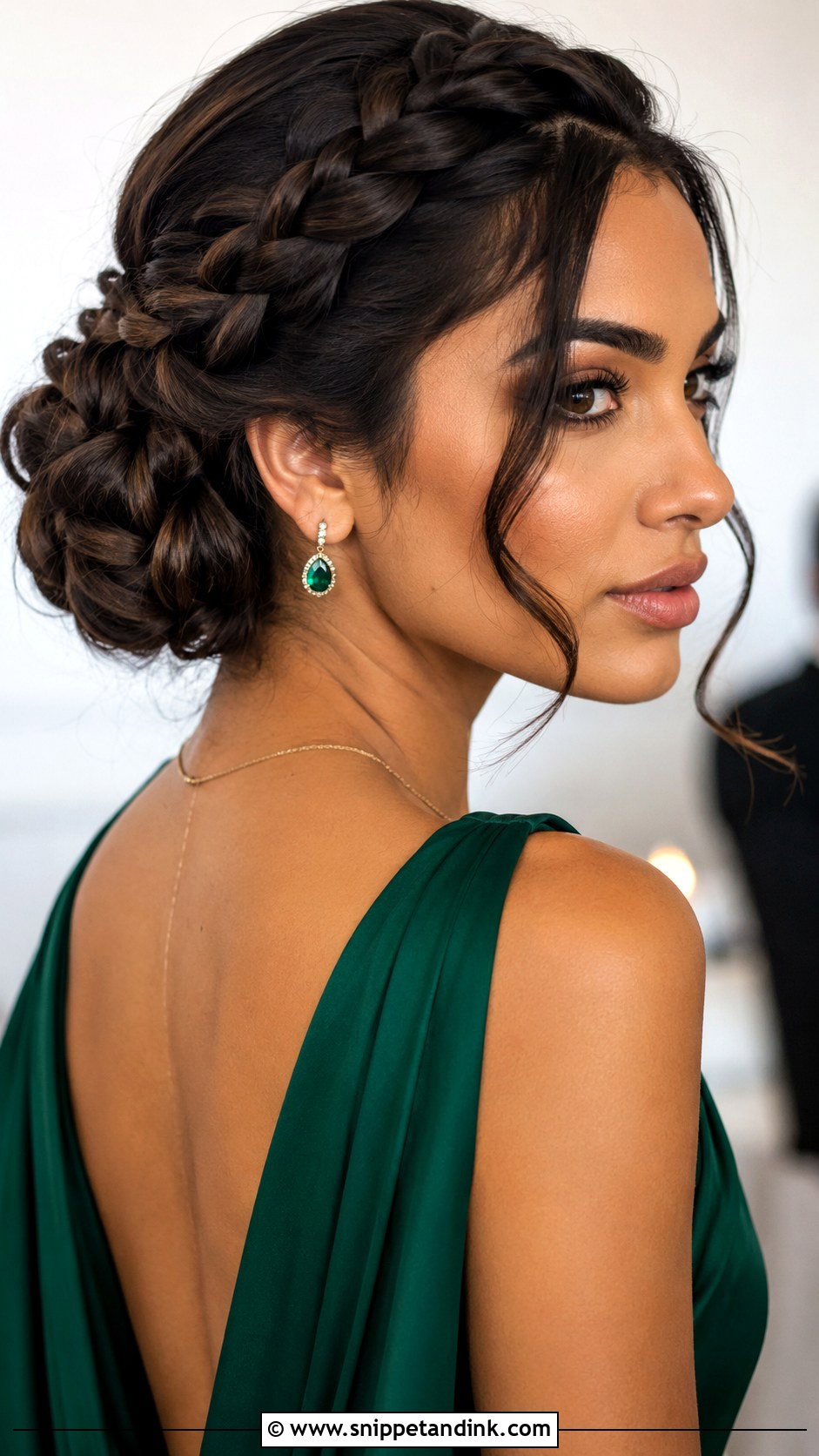 Gala Dinner Braided Bun - Snippet and Ink - 20 Gala Dinner Hairstyle Ideas