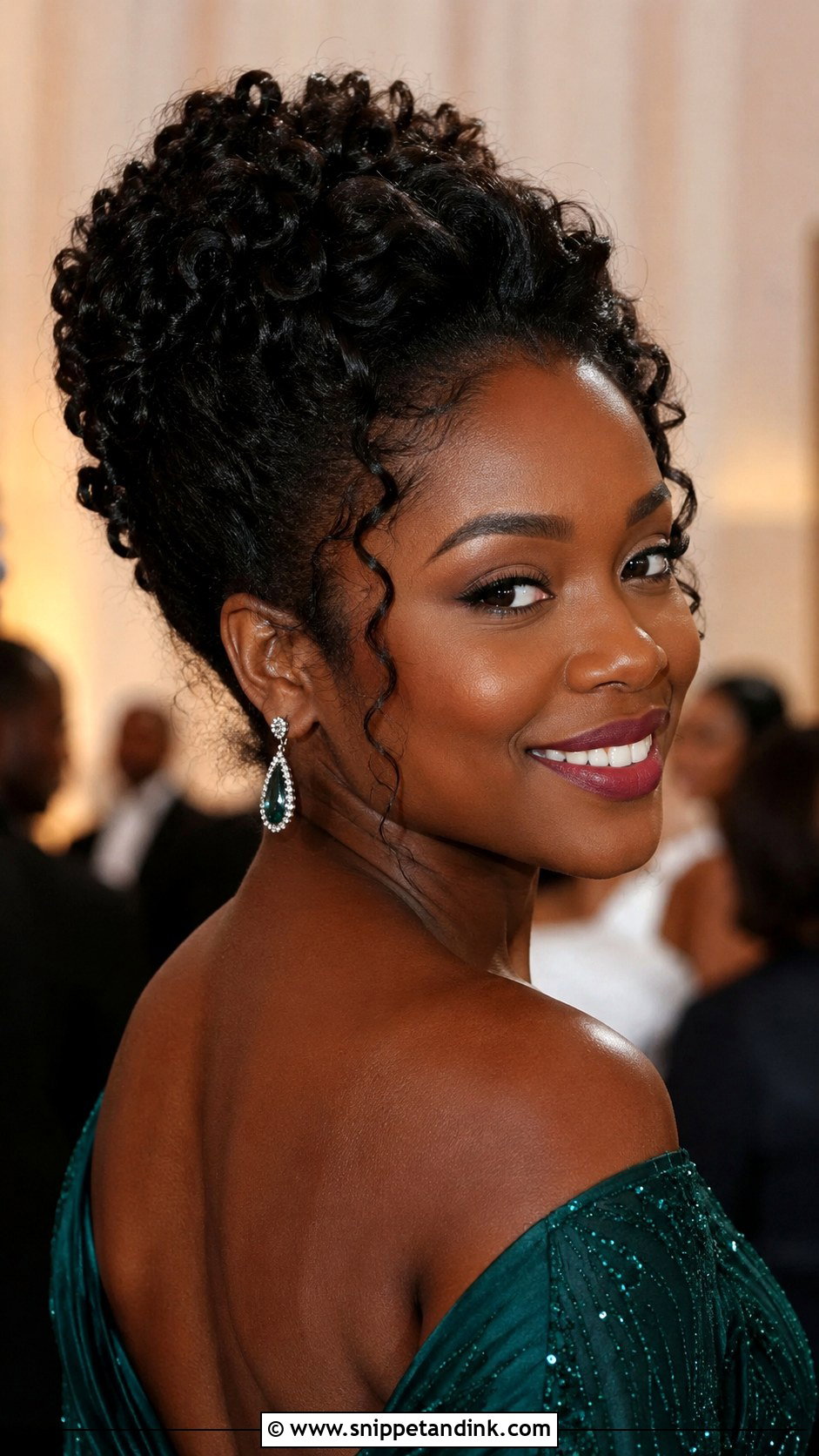 Gala Dinner Curly Updo - Snippet and Ink - 20 Gala Dinner Hairstyle Ideas