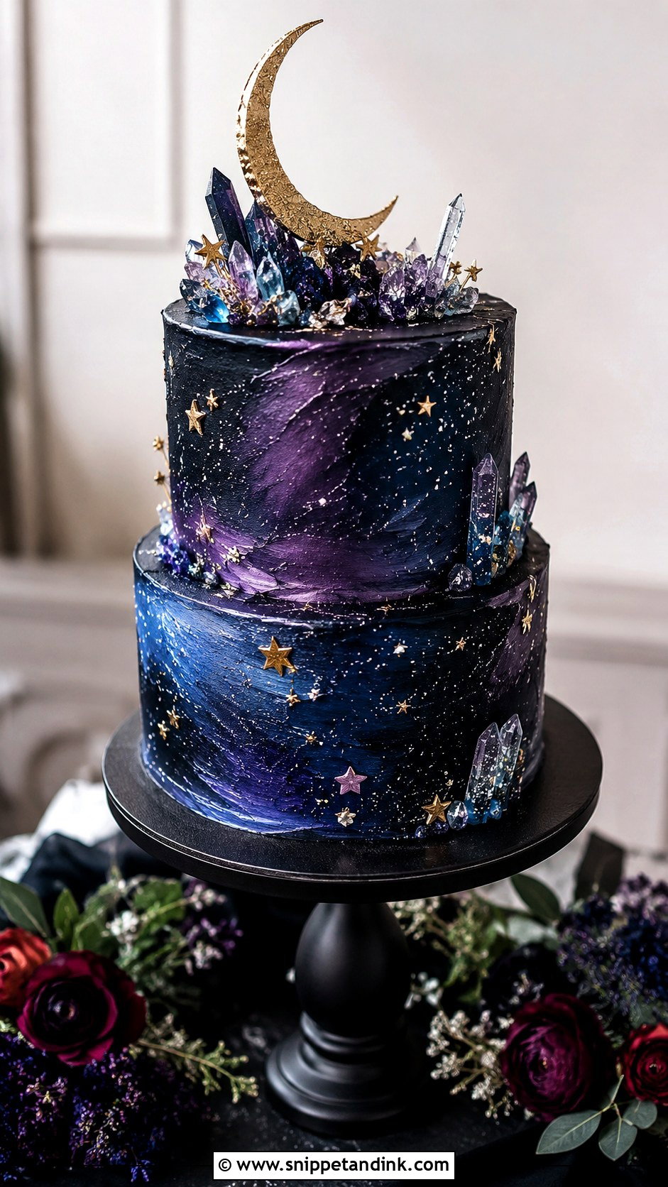 Galaxy Wedding Cake - Snippet and Ink - 20 Star Wedding Cake Ideas