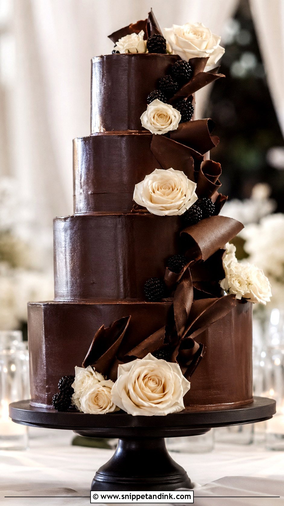 Ganache Wedding Cake - Snippet and Ink - 20 Non Fondant Wedding Cakes