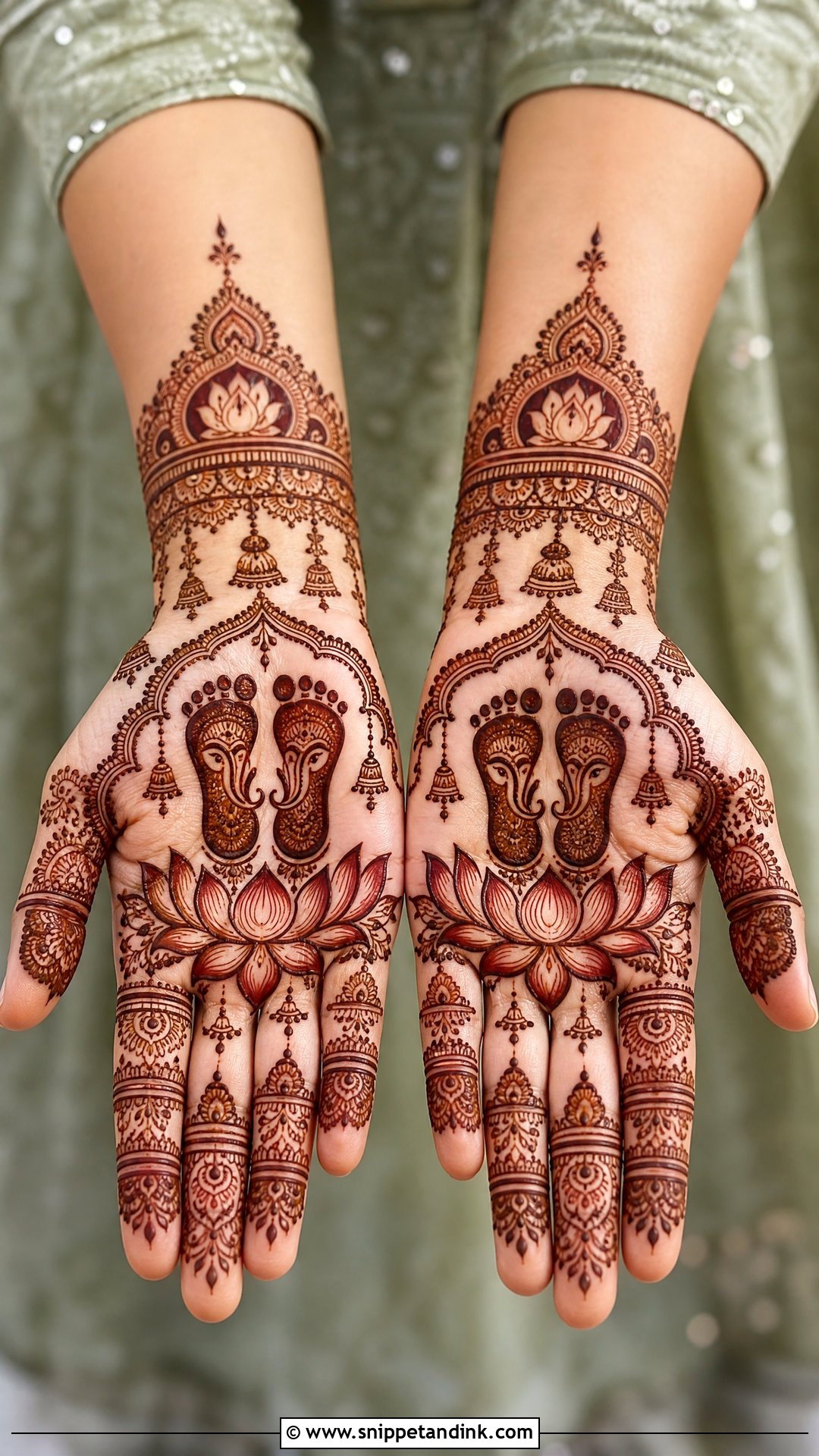 Ganpati Bappa Feet Mehndi Design - Snippet and Ink - 20 Ganpati Bappa Mehndi Design Ideas