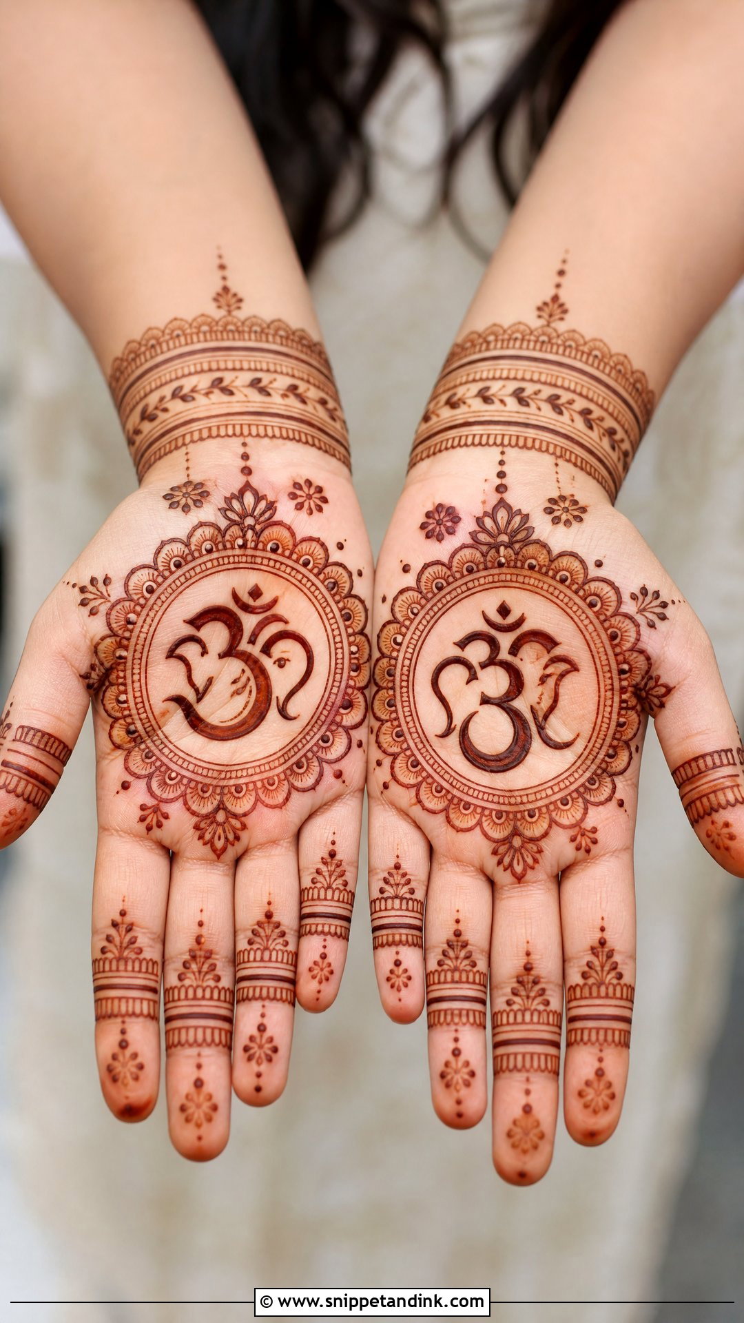 Ganpati Bappa Om Mehndi Design - Snippet and Ink - 20 Ganpati Bappa Mehndi Design Ideas