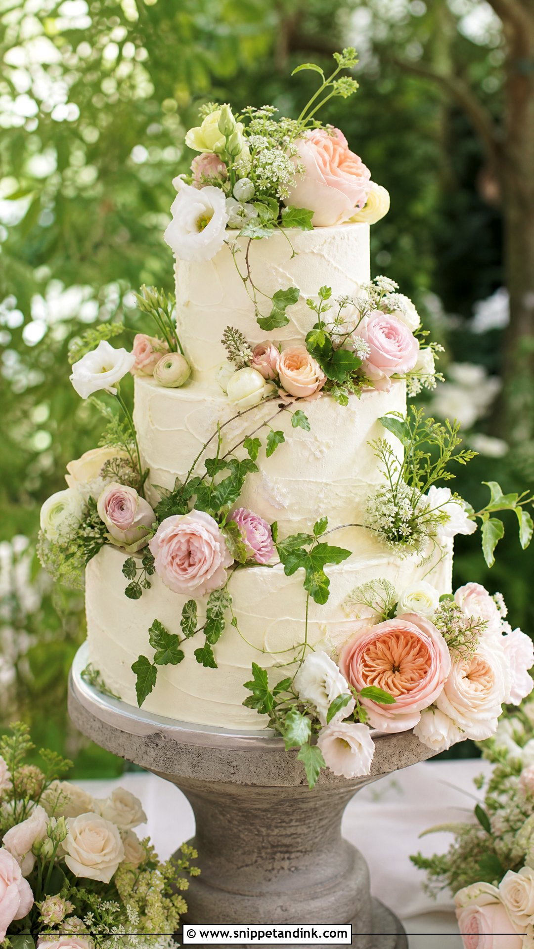 Garden Bouquet Wedding Cake - Snippet and Ink - 30 Cake Bouquet Ideas for Wedding