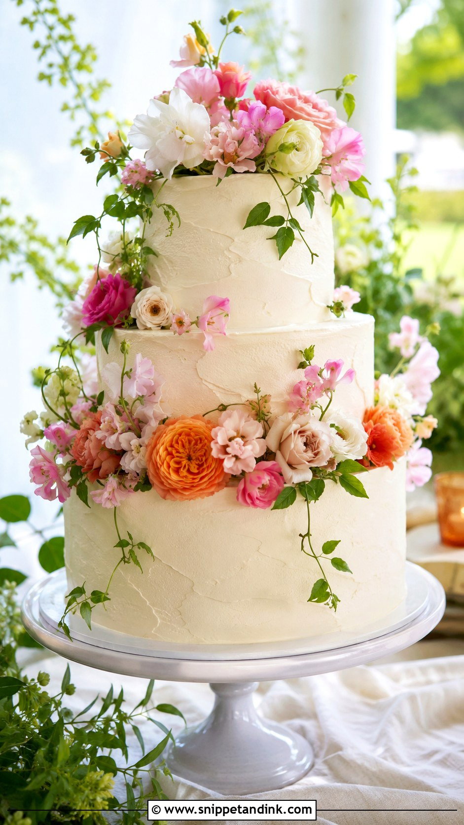 Garden Bouquet Wedding Cake - Snippet and Ink - 20 Bouquet Cake Design Ideas for Wedding