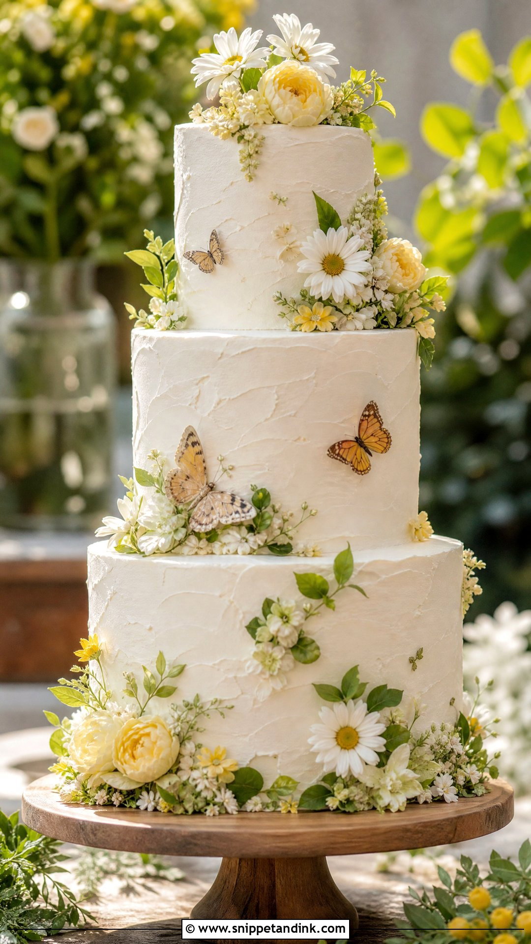 Garden Butterfly Wedding Cake - Snippet and Ink - 25 Butterfly Cake Design Ideas for Wedding