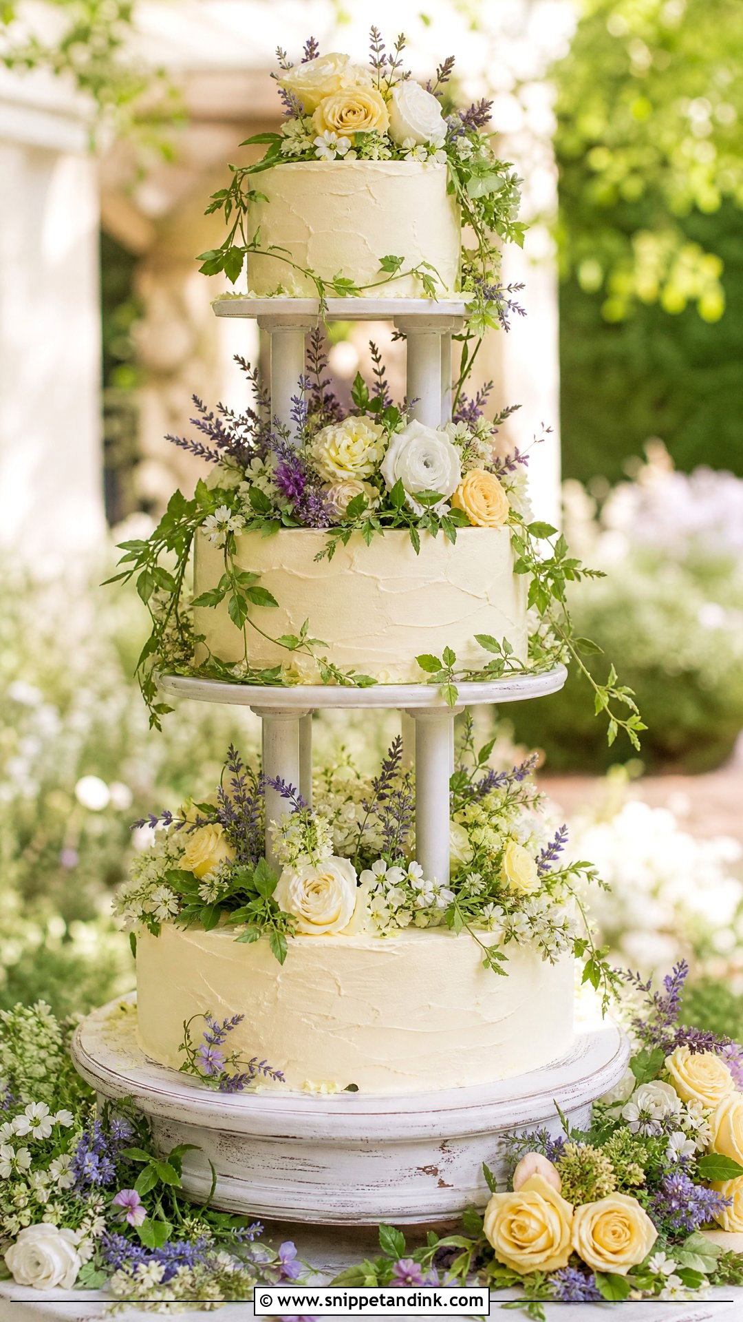 Garden Carousel Wedding Cake - Snippet and Ink - 30 Carousel Cake Ideas for Wedding